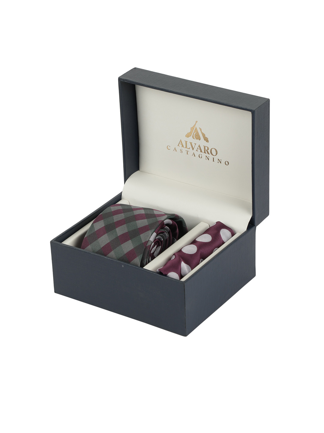 Alvaro Castagnino Men Rose-Coloured & Green Accessory Gift Set
