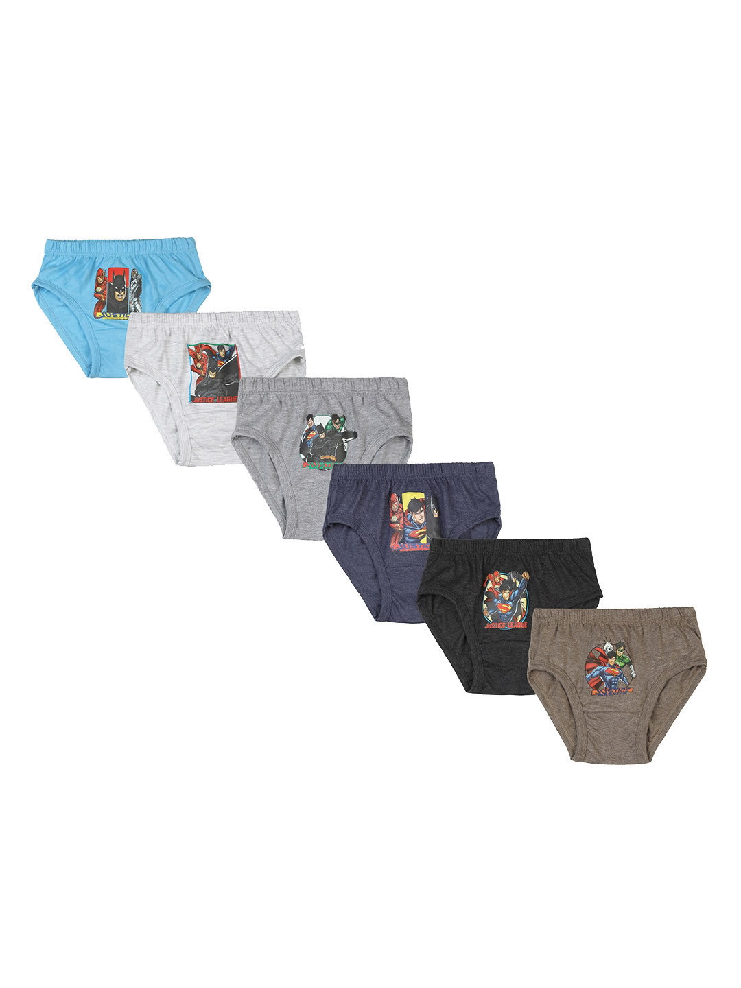 Red Rose Boys Pack Of 6 Justice League Cotton Basic Briefs