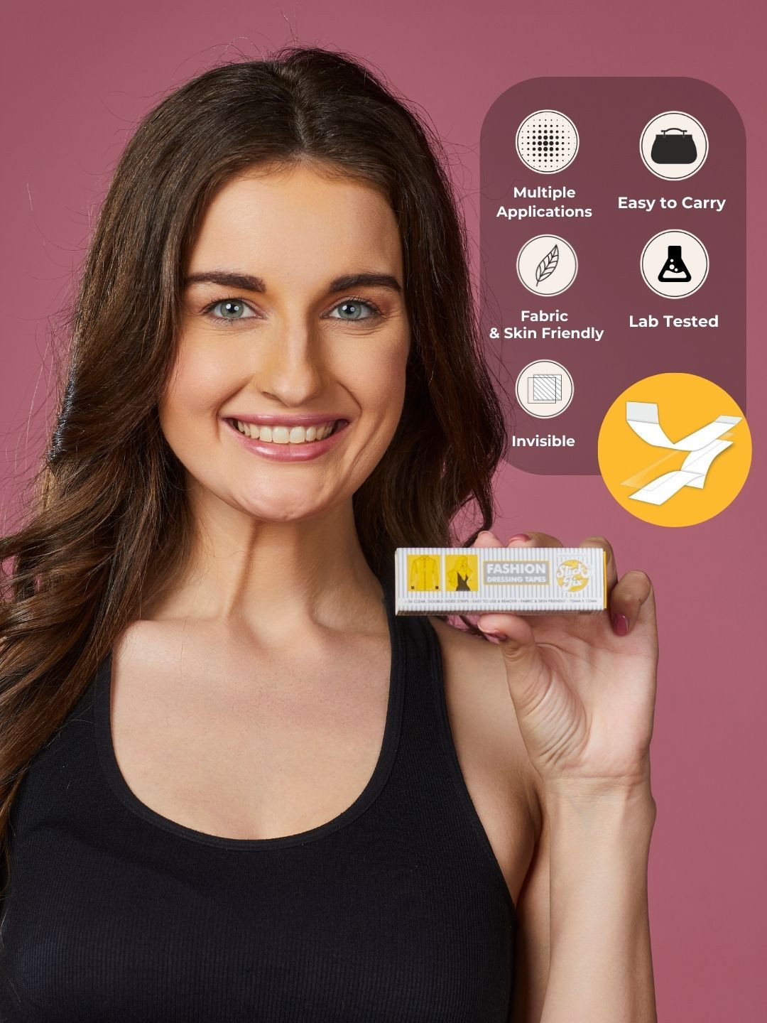 SLICKFIX Pack Of 180 Dressing Two Sided Tape