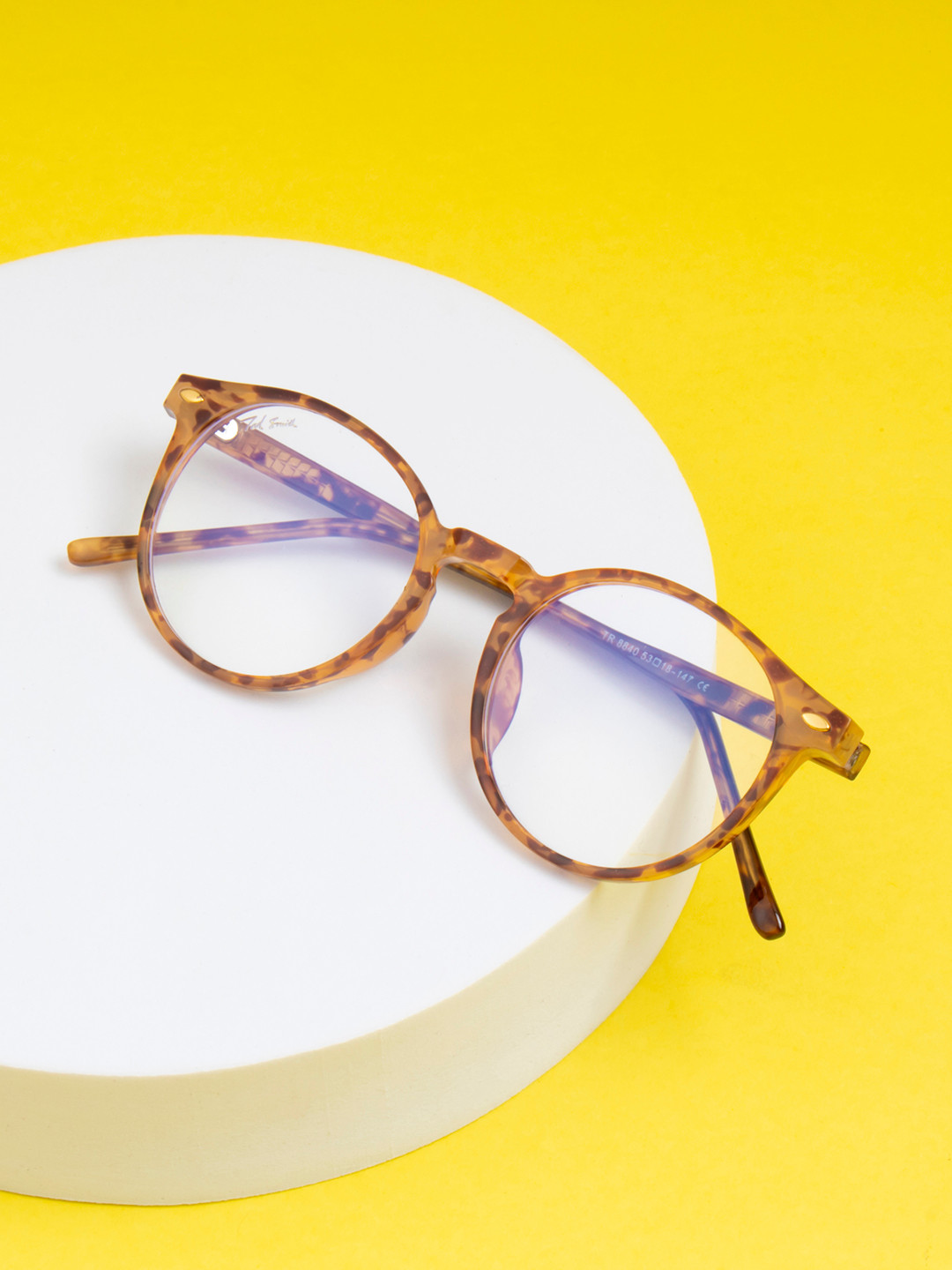 Ted Smith Unisex Brown & Yellow Printed Frames