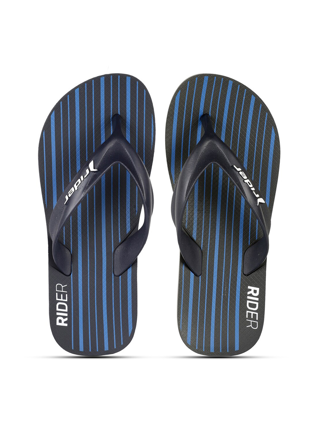 Rider Men Black & Blue Striped Thong Flip-Flops