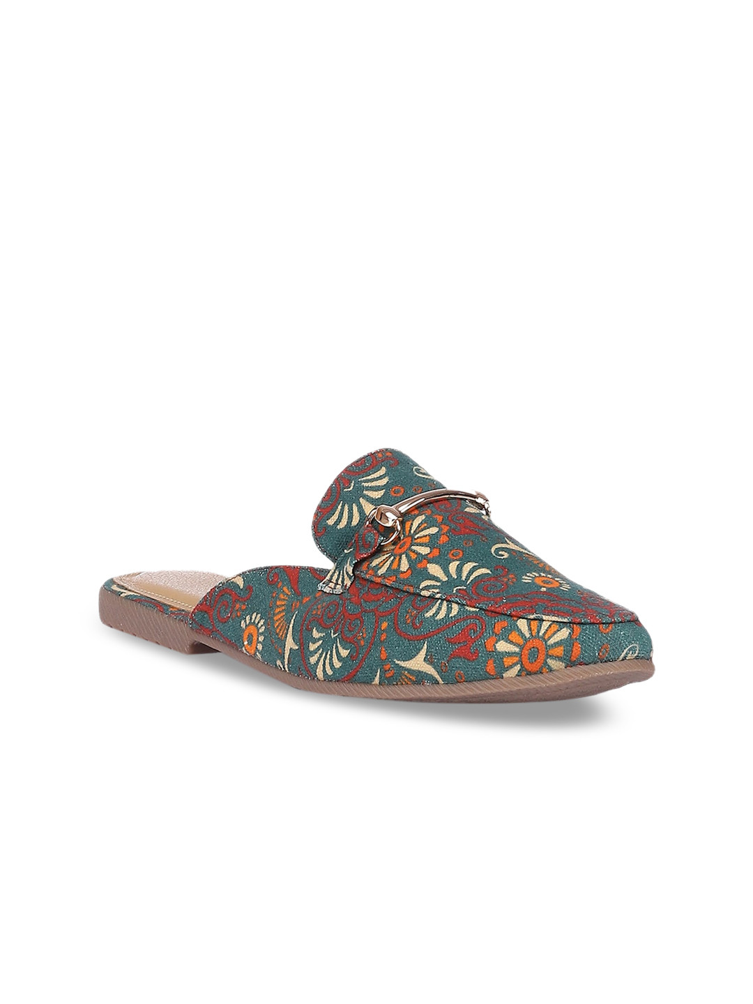 Biba Women Green Mules Flats