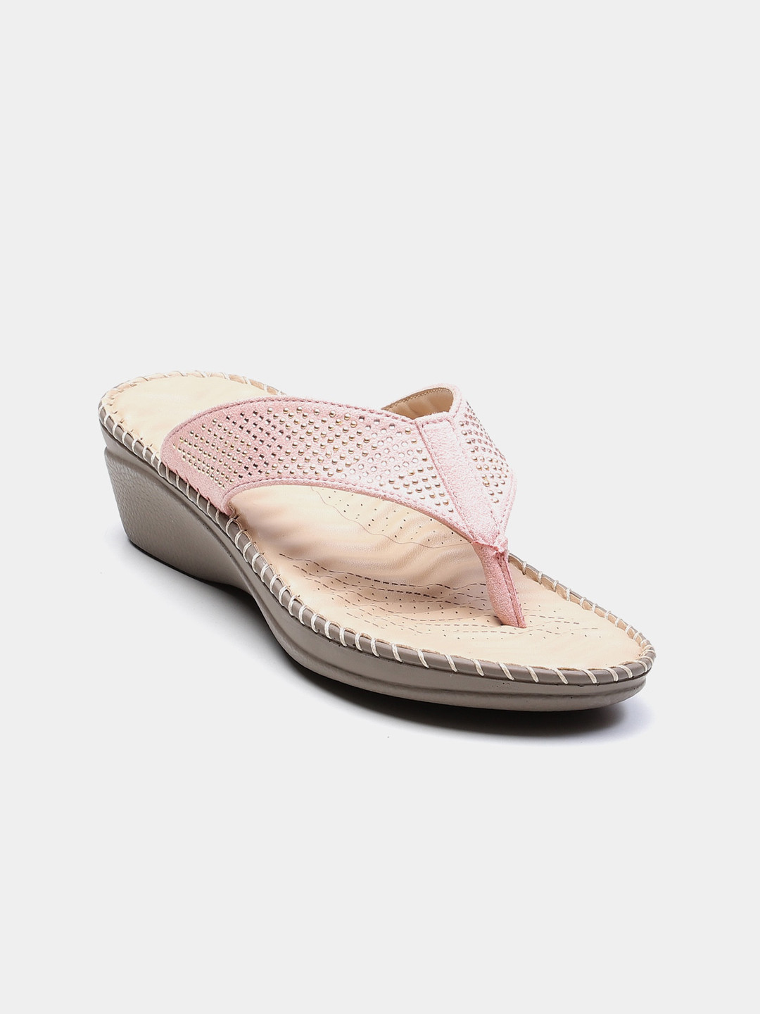 Biba Women Pink T-Strap Flats