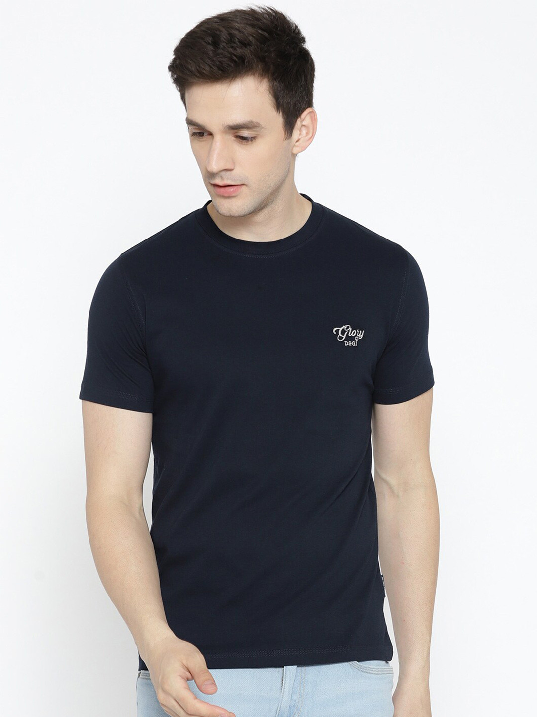 Dream of Glory Inc Men Navy Blue Outdoor T-shirt