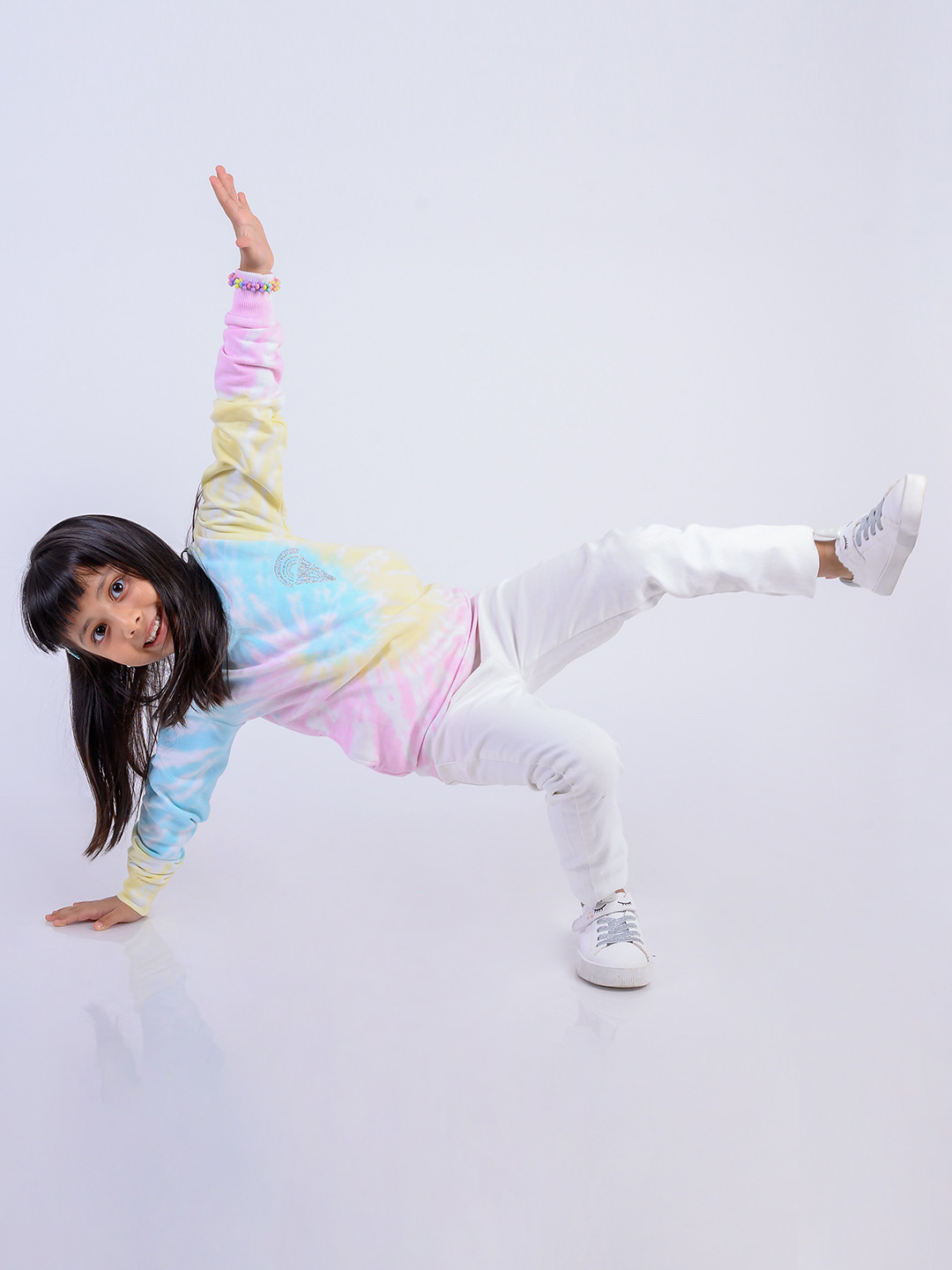 TALES & STORIES Girls Multicoloured Tie Dye Sweatshirt