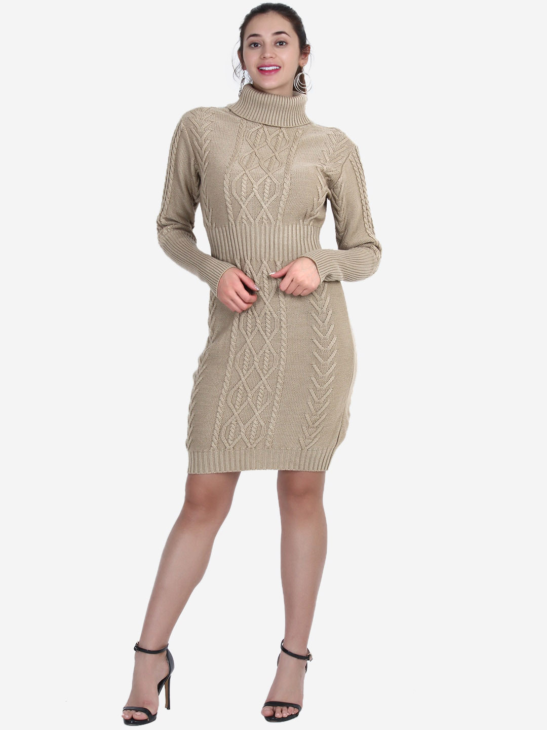 JoE Hazel Beige Bodycon Dress