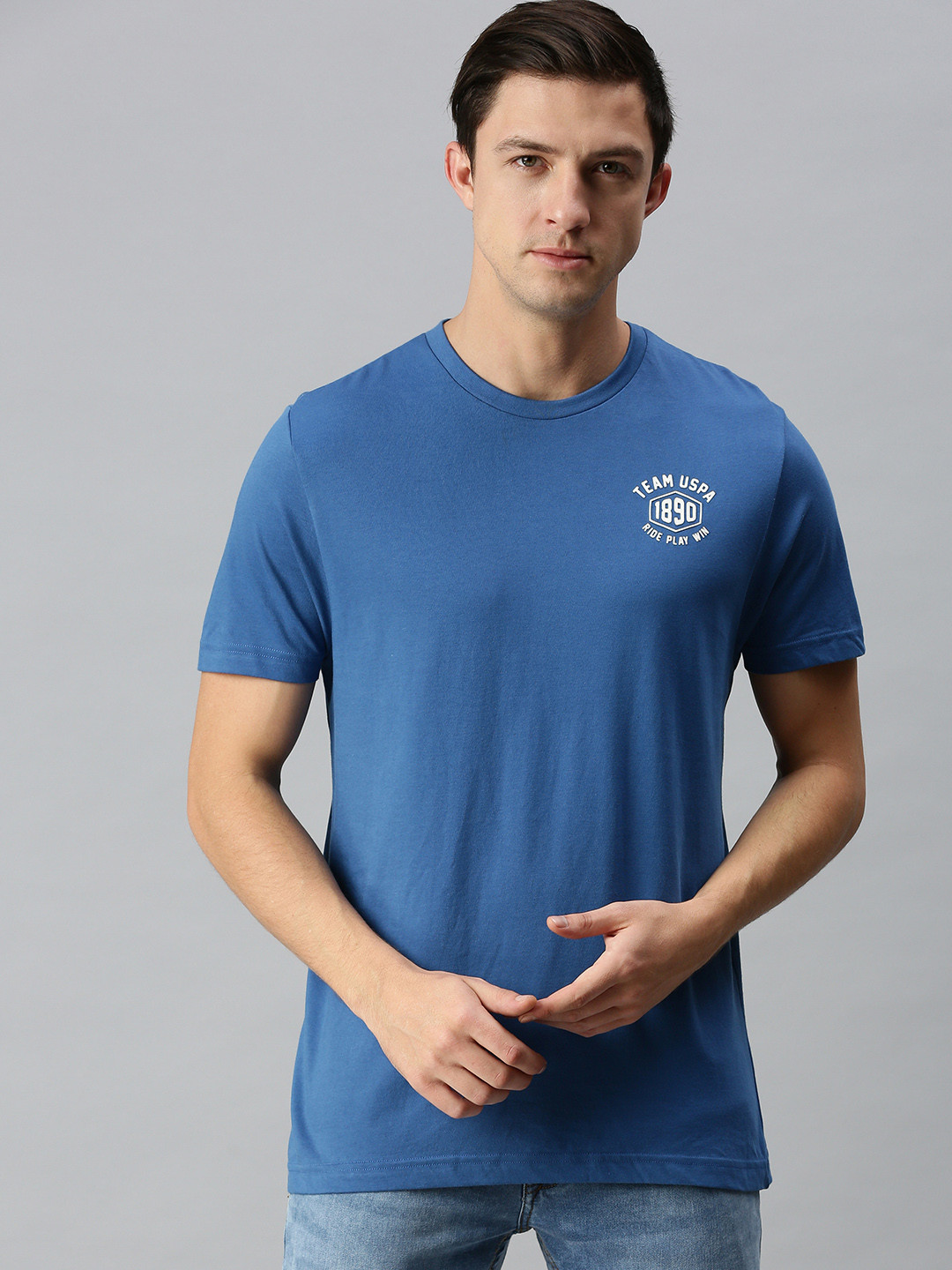 U S Polo Assn Men Blue Lounge T-shirt