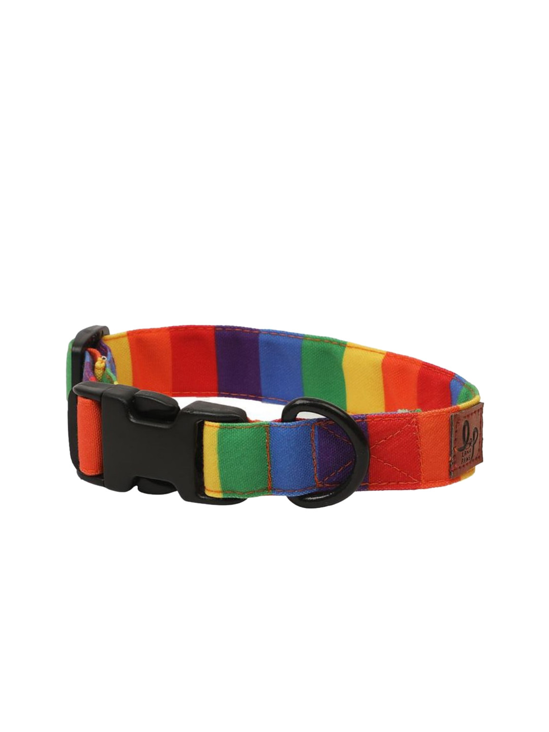 LANA PAWS Red & Yellow Self Design Dog Collar