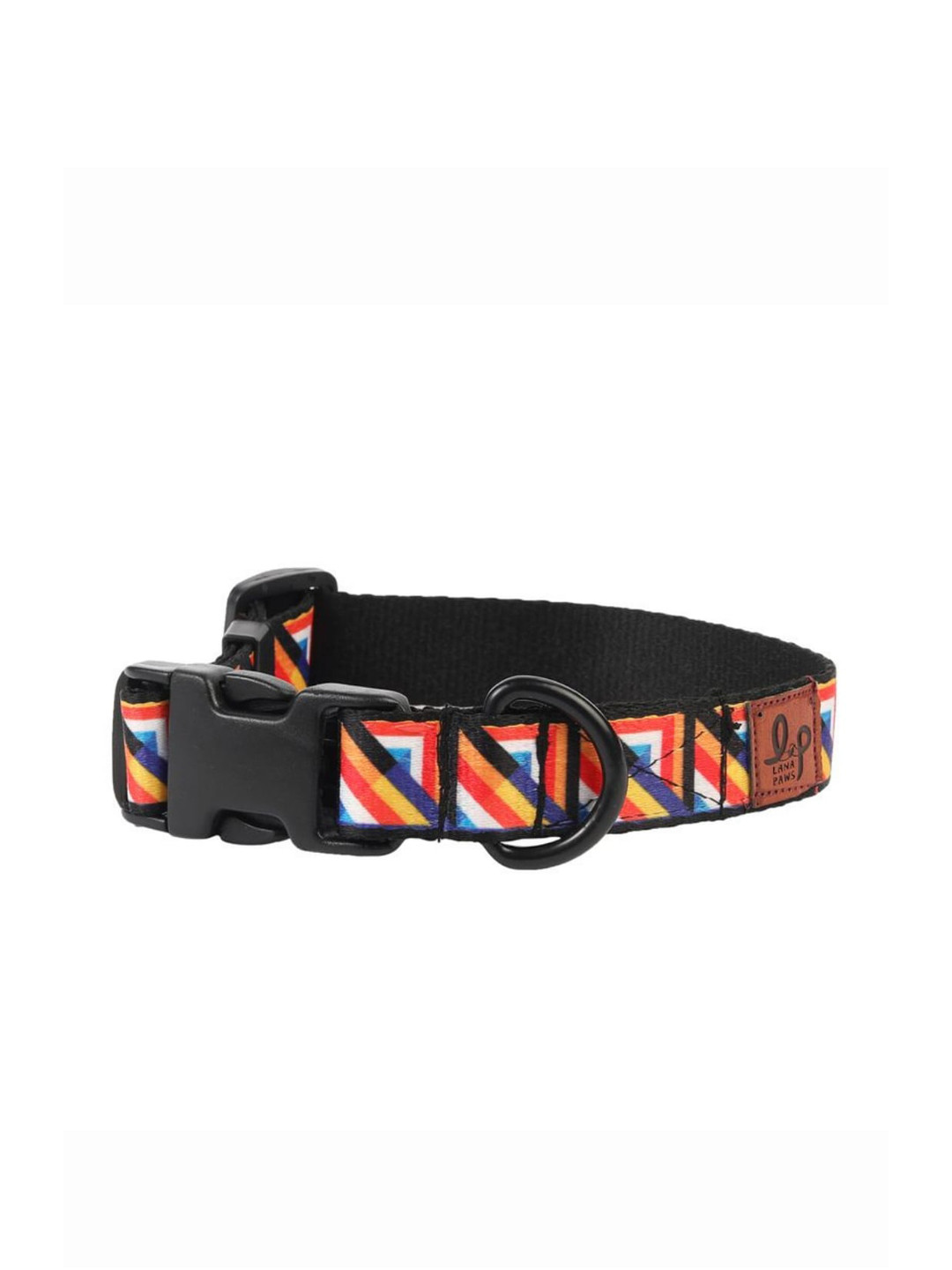 LANA PAWS White & Orange Printed Dog Collar