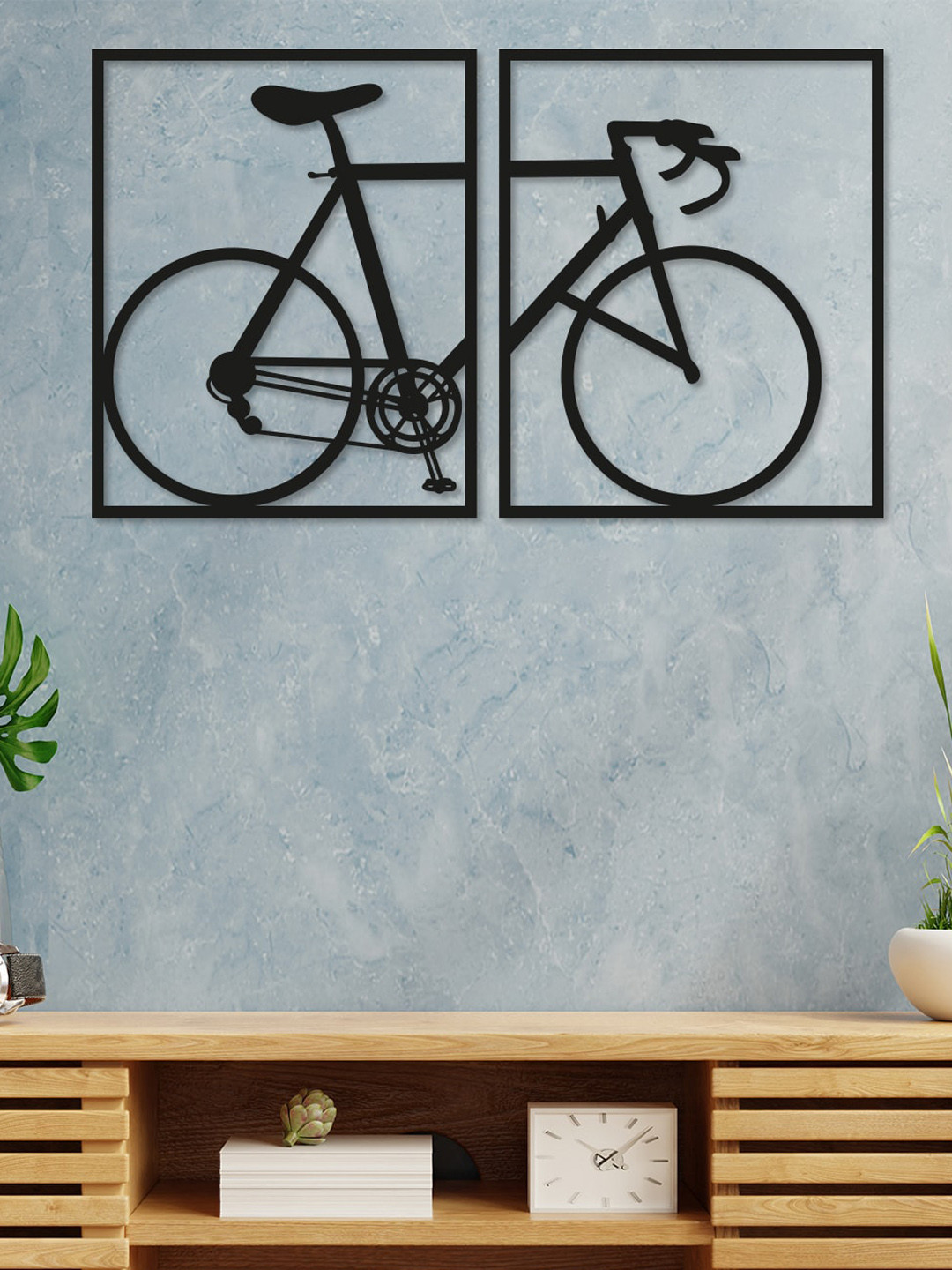 Art Street Street Cycle Design MDF Matte Sticking Hall Signs and Plaques-12In