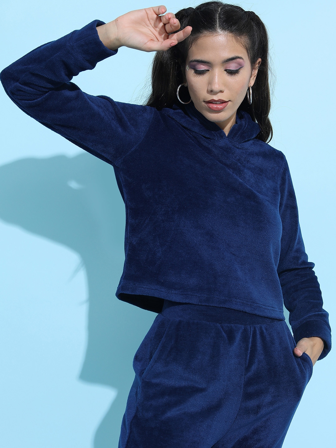 Blue velvet outlet sweatshirt