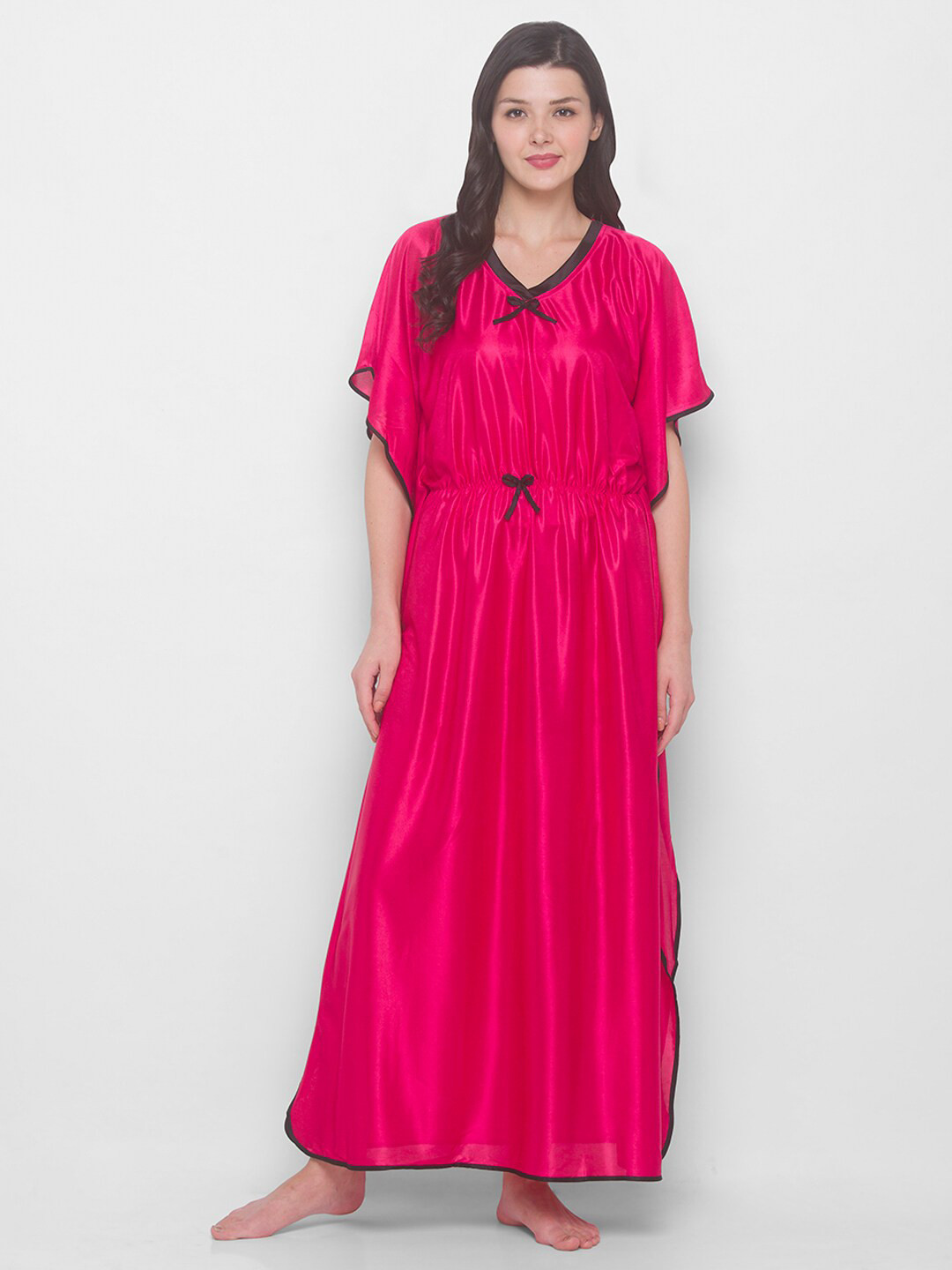 AV2 Pink Maxi Kaftan Satin Nightdress