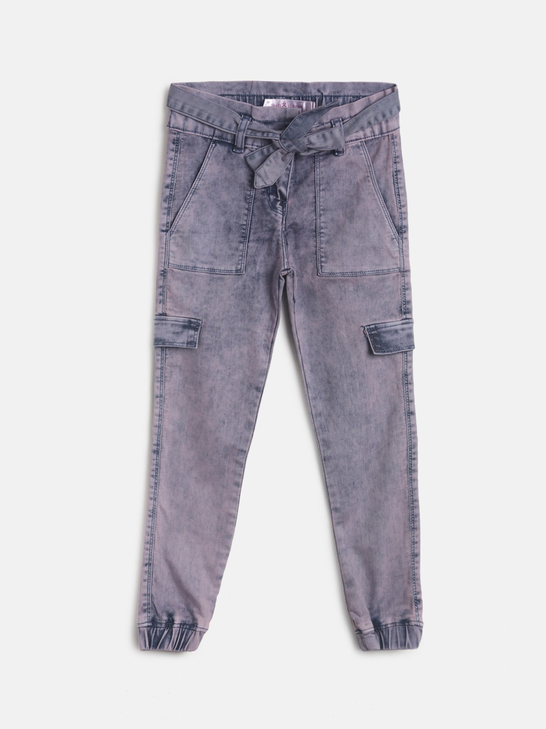 TALES & STORIES Girls Purple Joggers Trousers