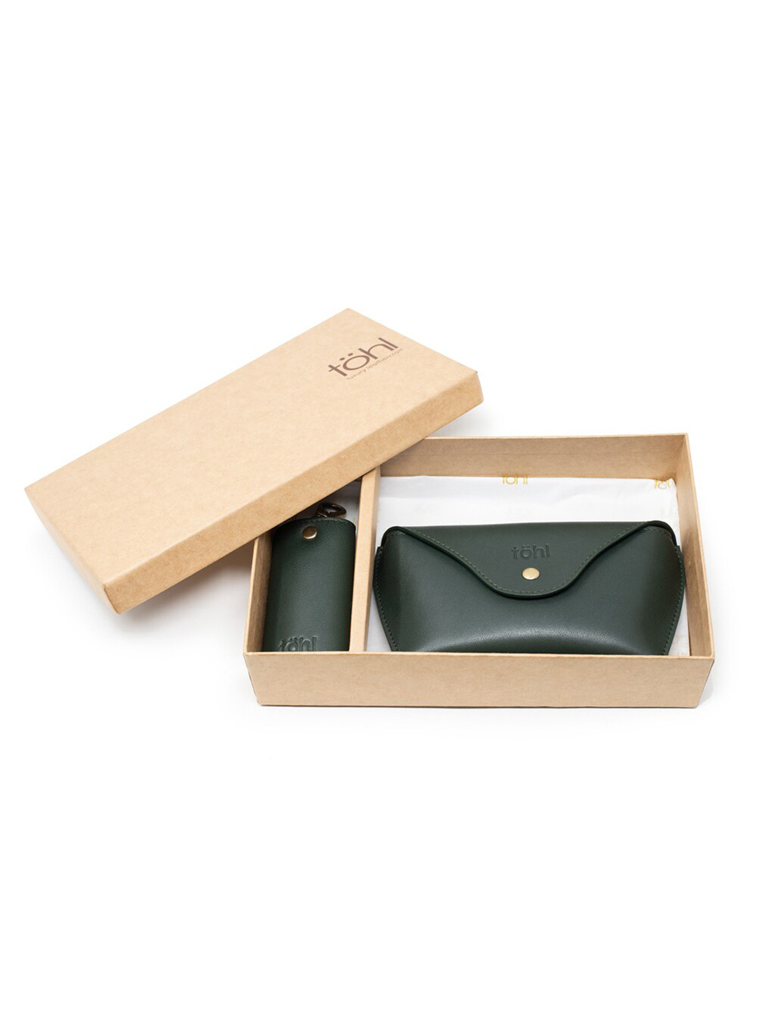tohl Men Green 2 Leather Two Fold Wallet