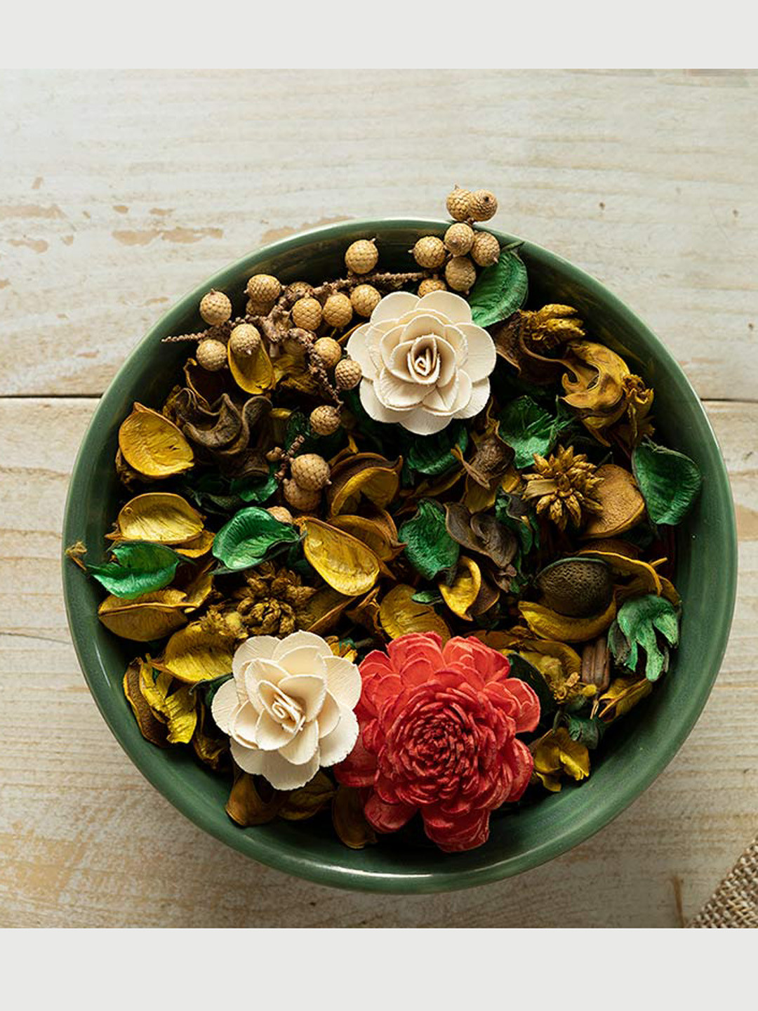 Iris Green & Gold Dried Flowers & leaves Potpourri