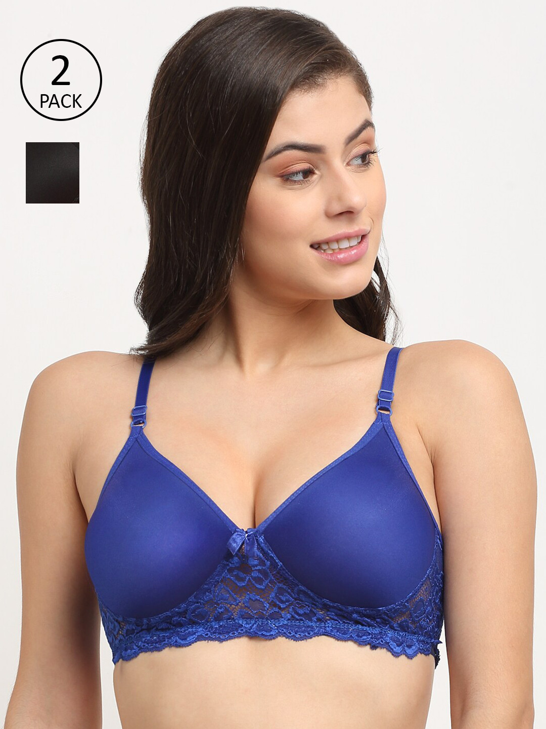 Friskers Pack Of 2 Lightly Padded Push-Up Bras