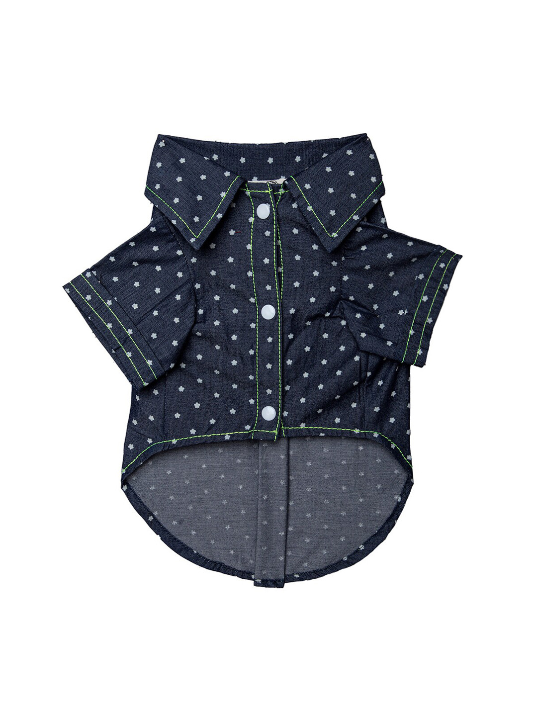 Lulala Blue & White Polka Dots Printed Cotton Dog Shirt