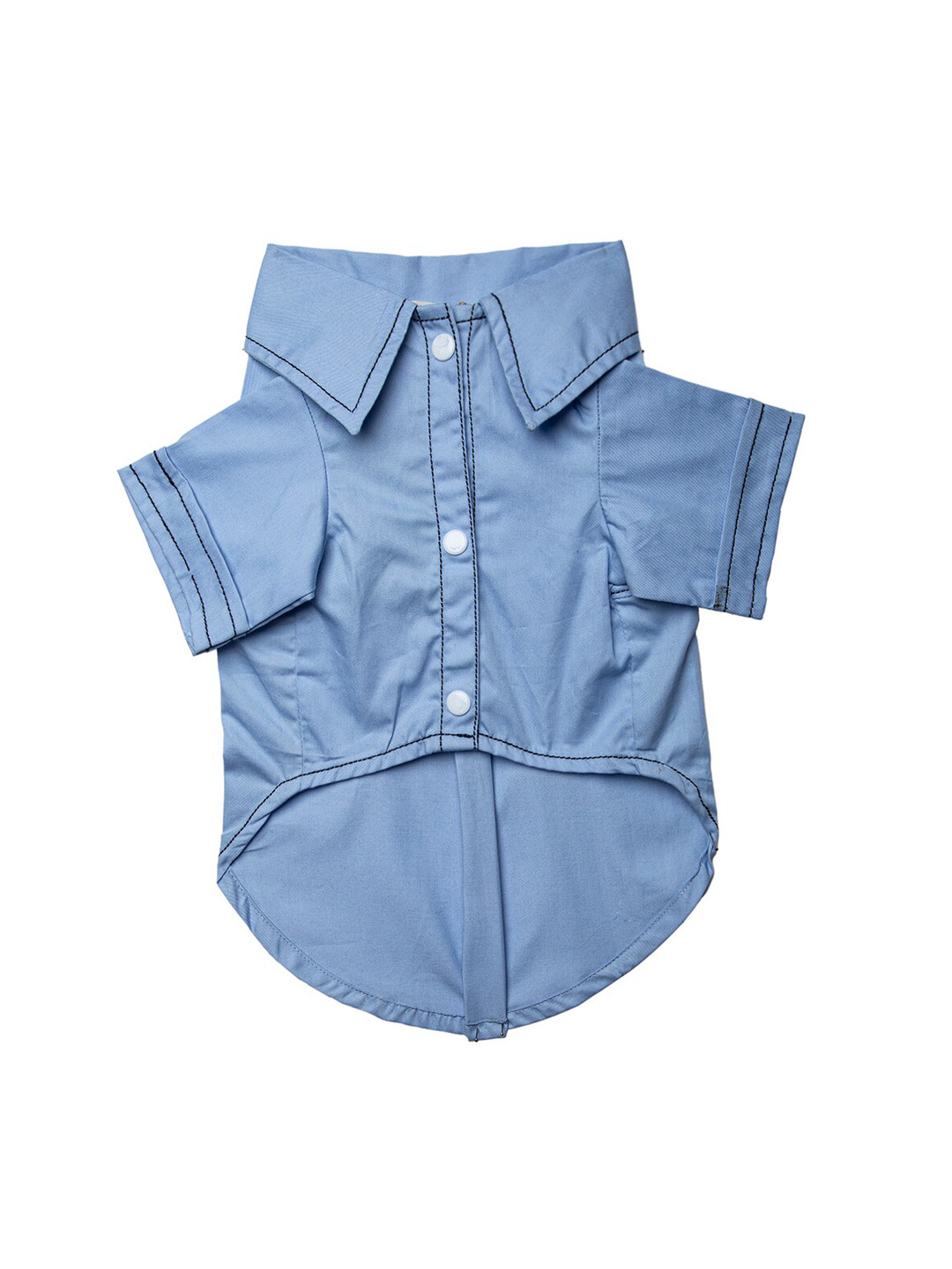 Lulala Blue Solid Cotton Dog Shirt