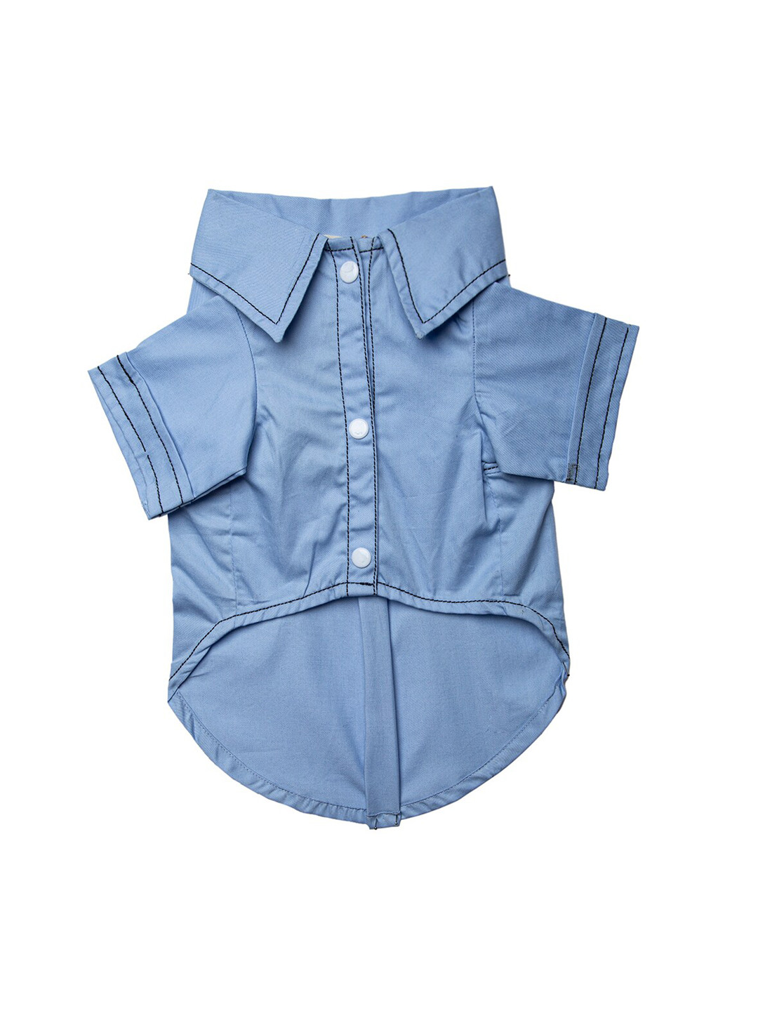 Lulala Blue Solid Cotton Dog Shirt