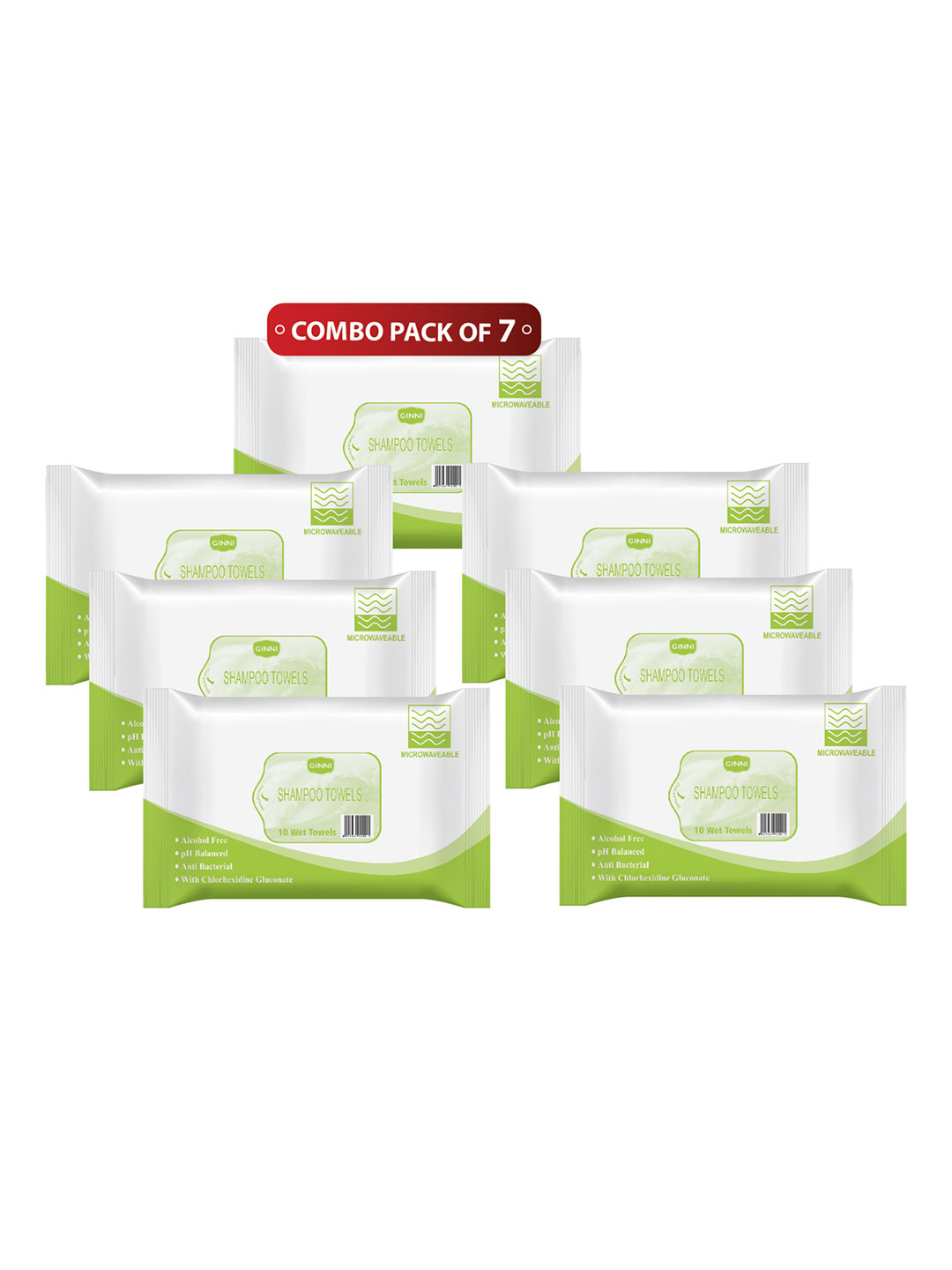 Ginni Set of 7 Shampoo Towel