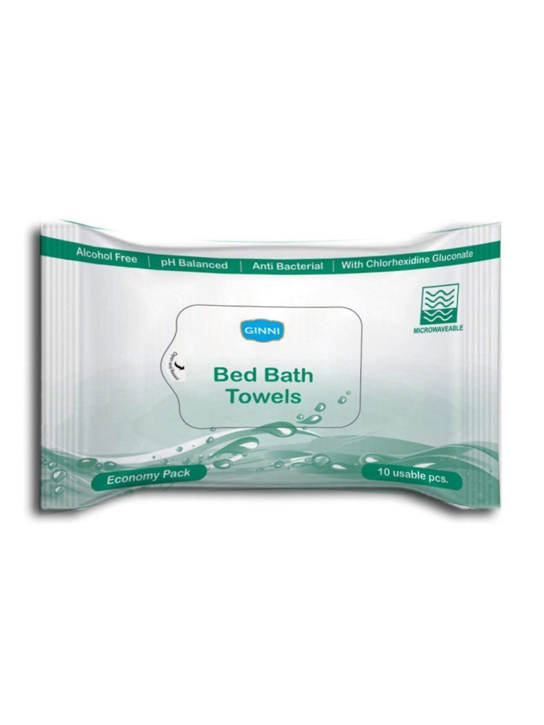 Ginni Hygiene Set Of 14 Hygiene Wet Bed Bath Towel & 10 Pulls per Pack