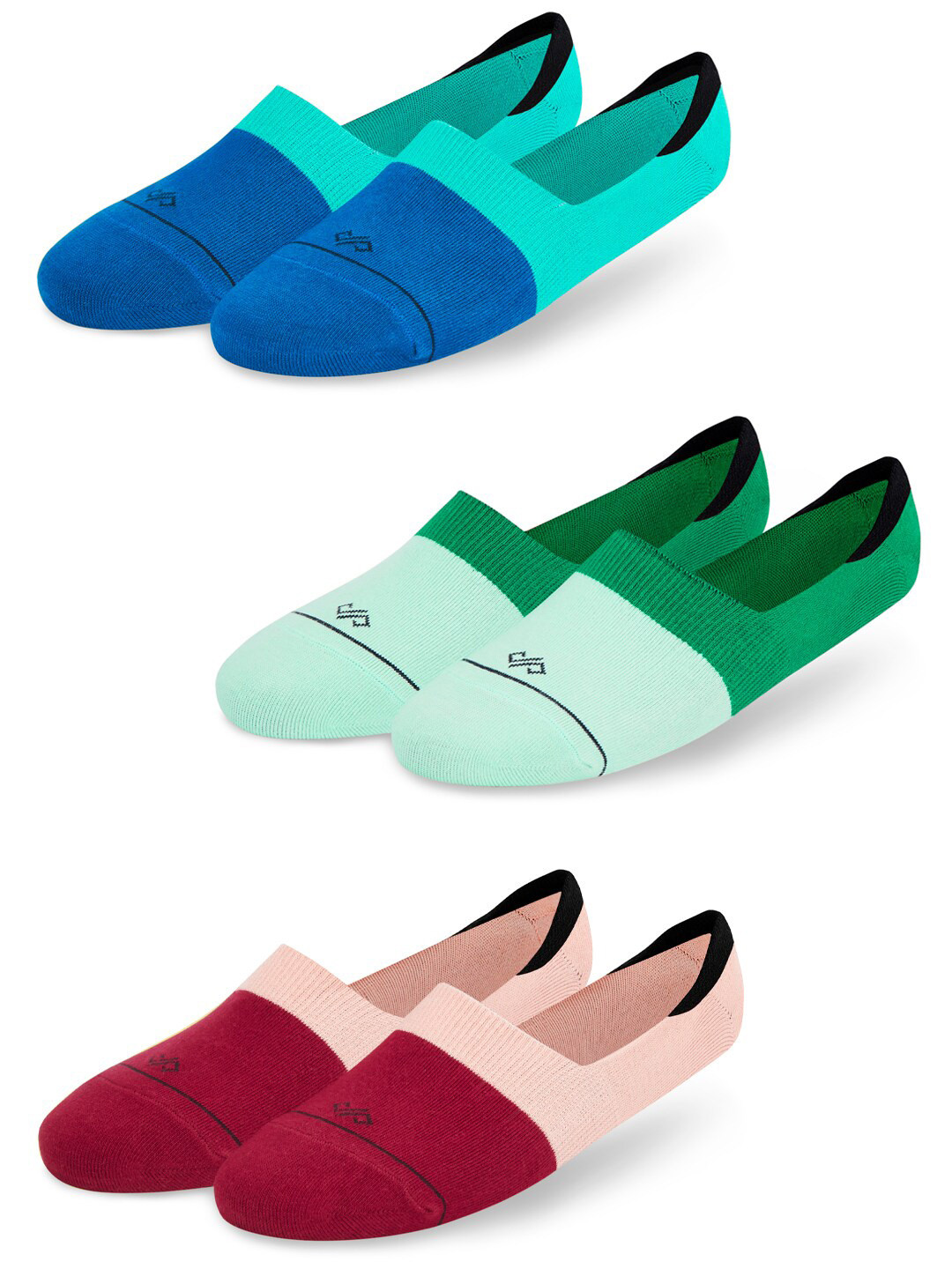 Dynamocks Pack Of 3 Solid Shoe Liners