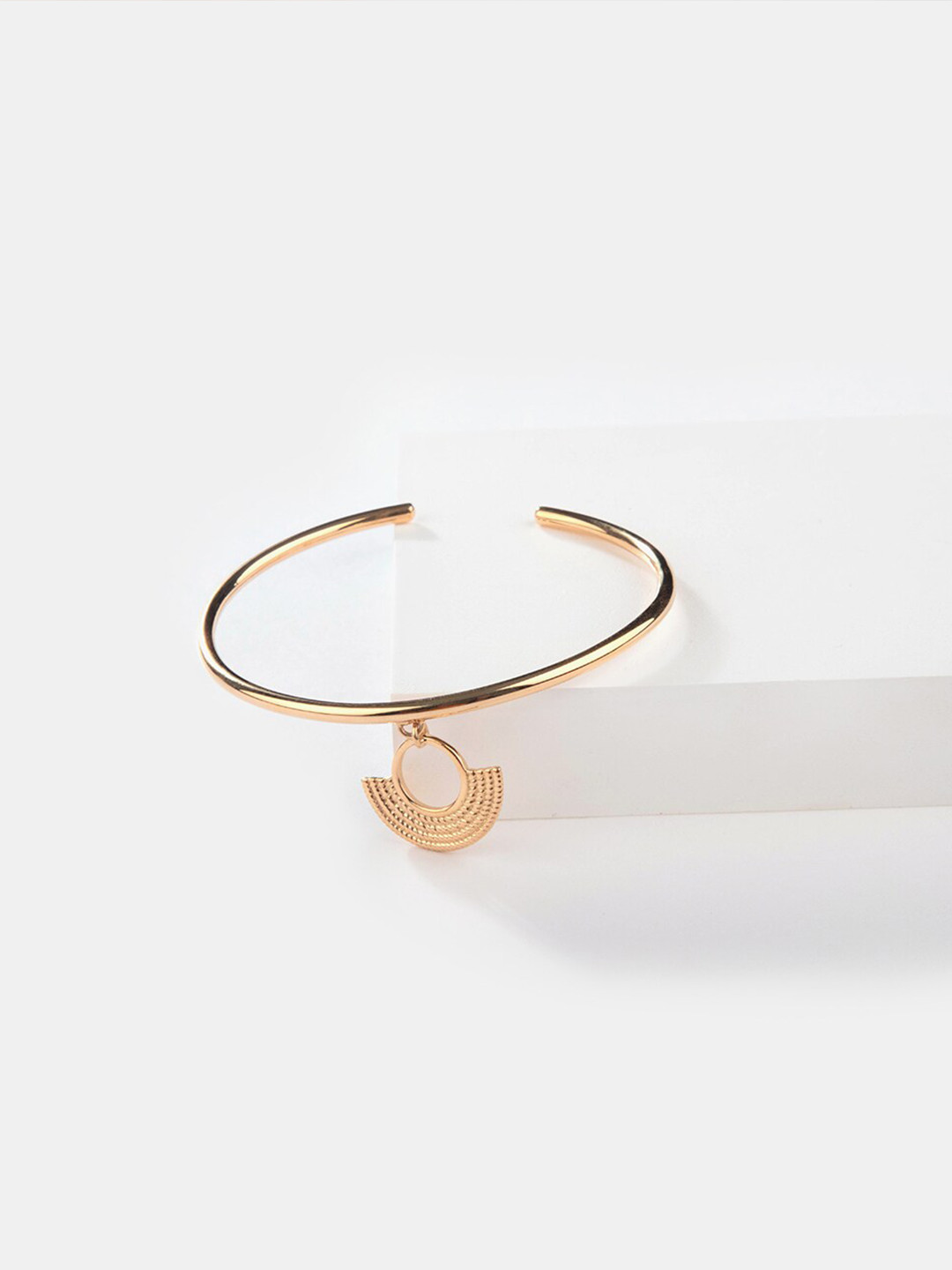 SHAYA Women Gold-Toned Silver Kada Bracelet