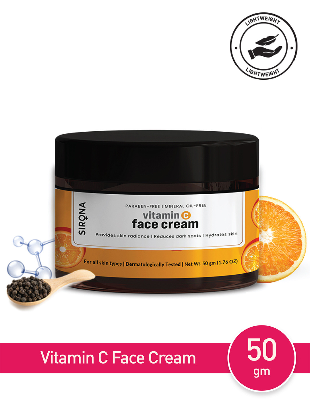 Sirona Vitamin C Face Cream for Hydrating Skin - 50 gm