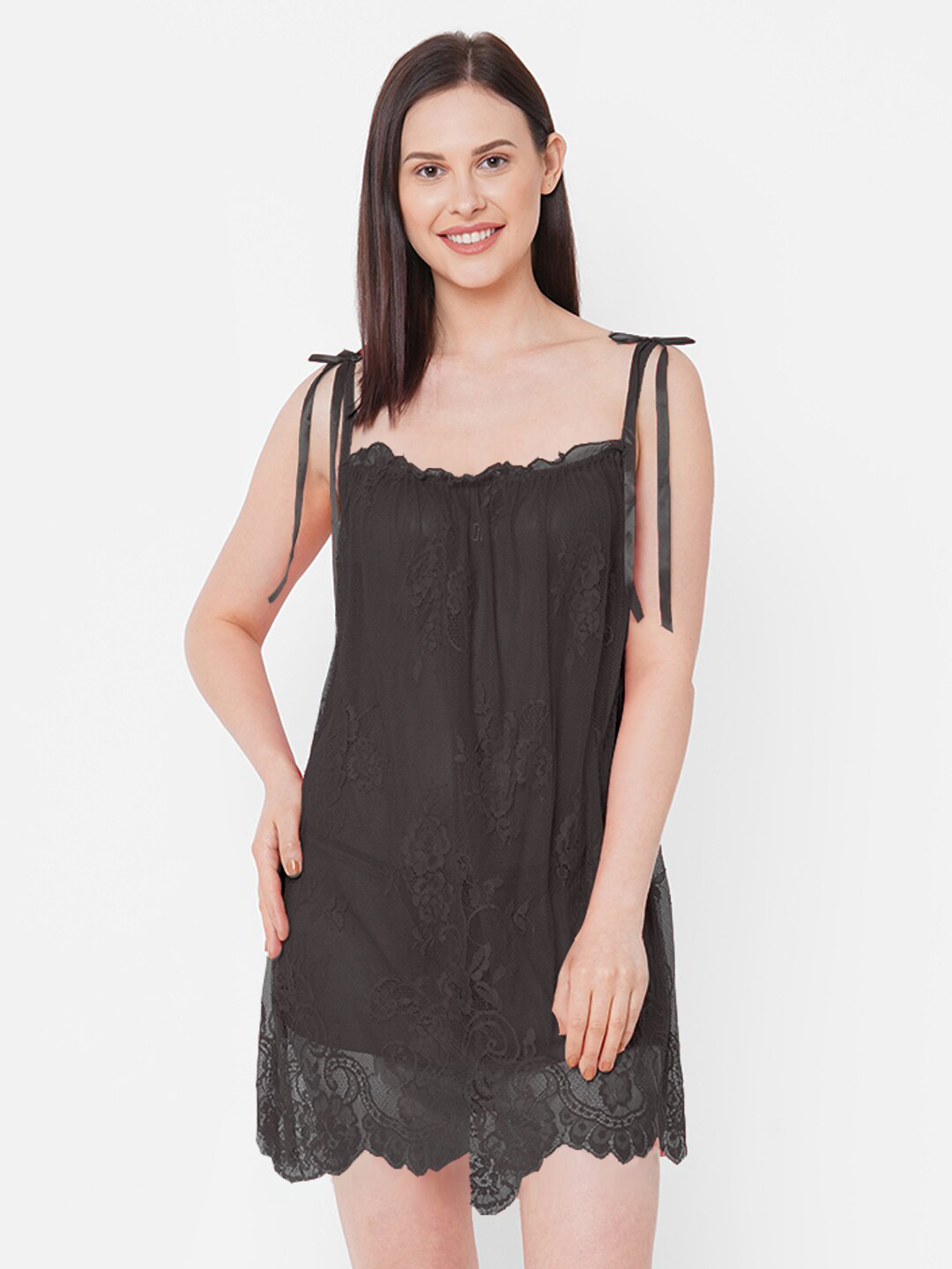 FashionRack Black Net Baby Doll