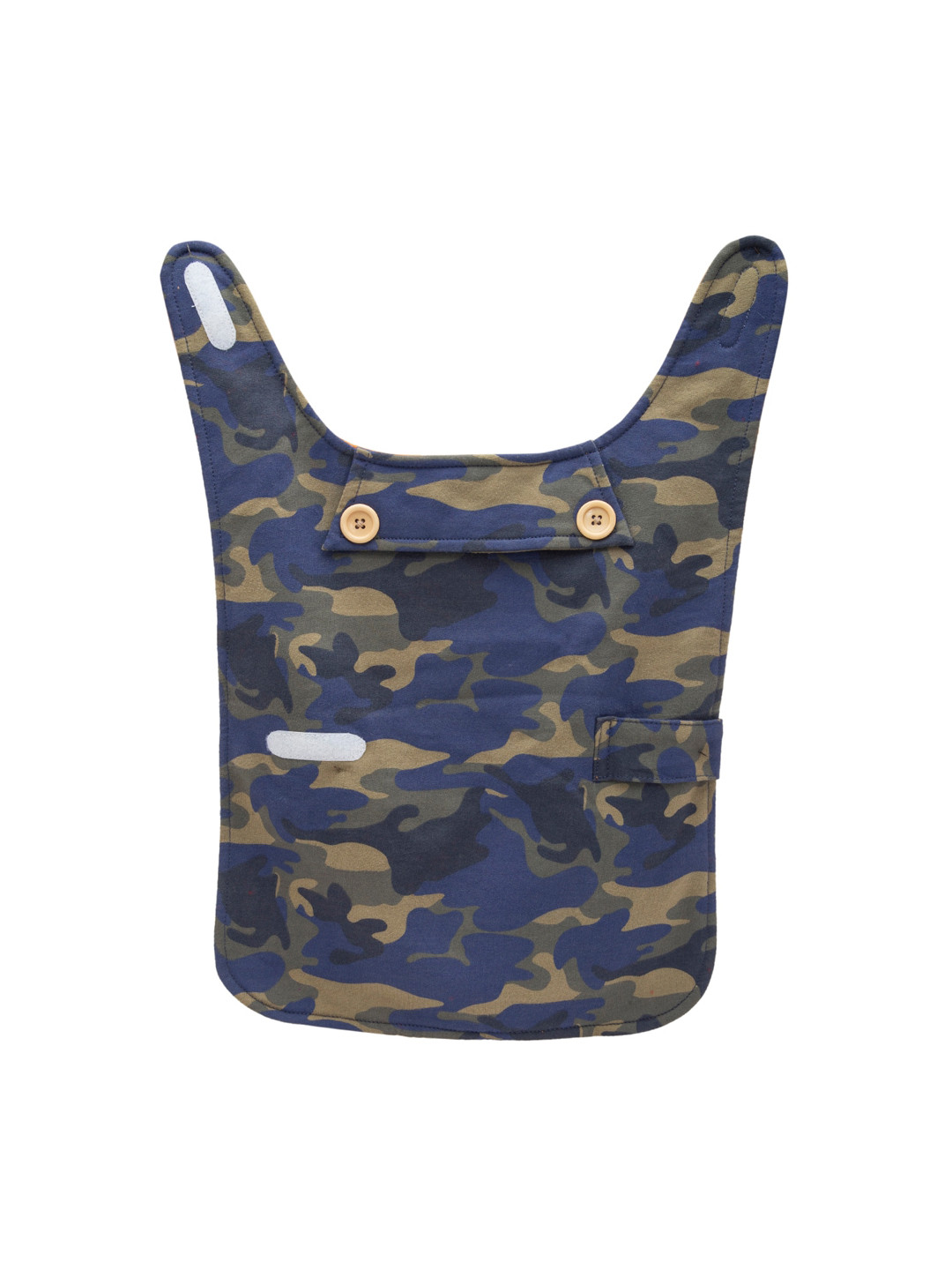 Lulala Unisex Blue & Green Camouflage Printed Cotton Dog Jacket