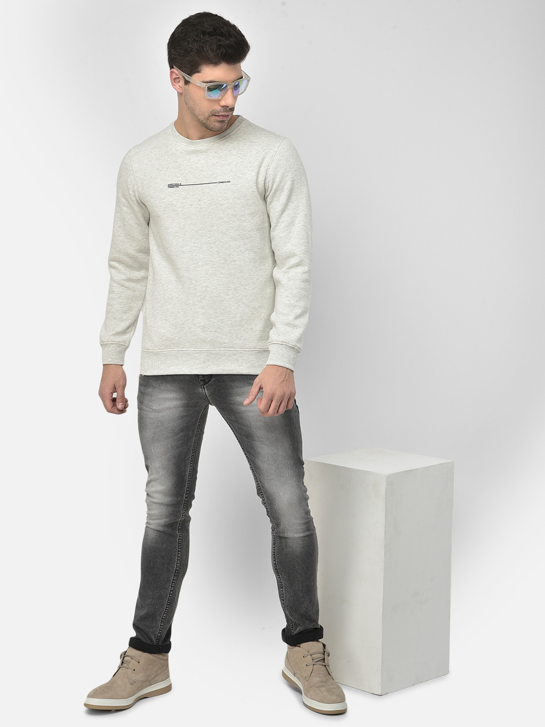 Crimsoune Club Men Grey Sweatshirt