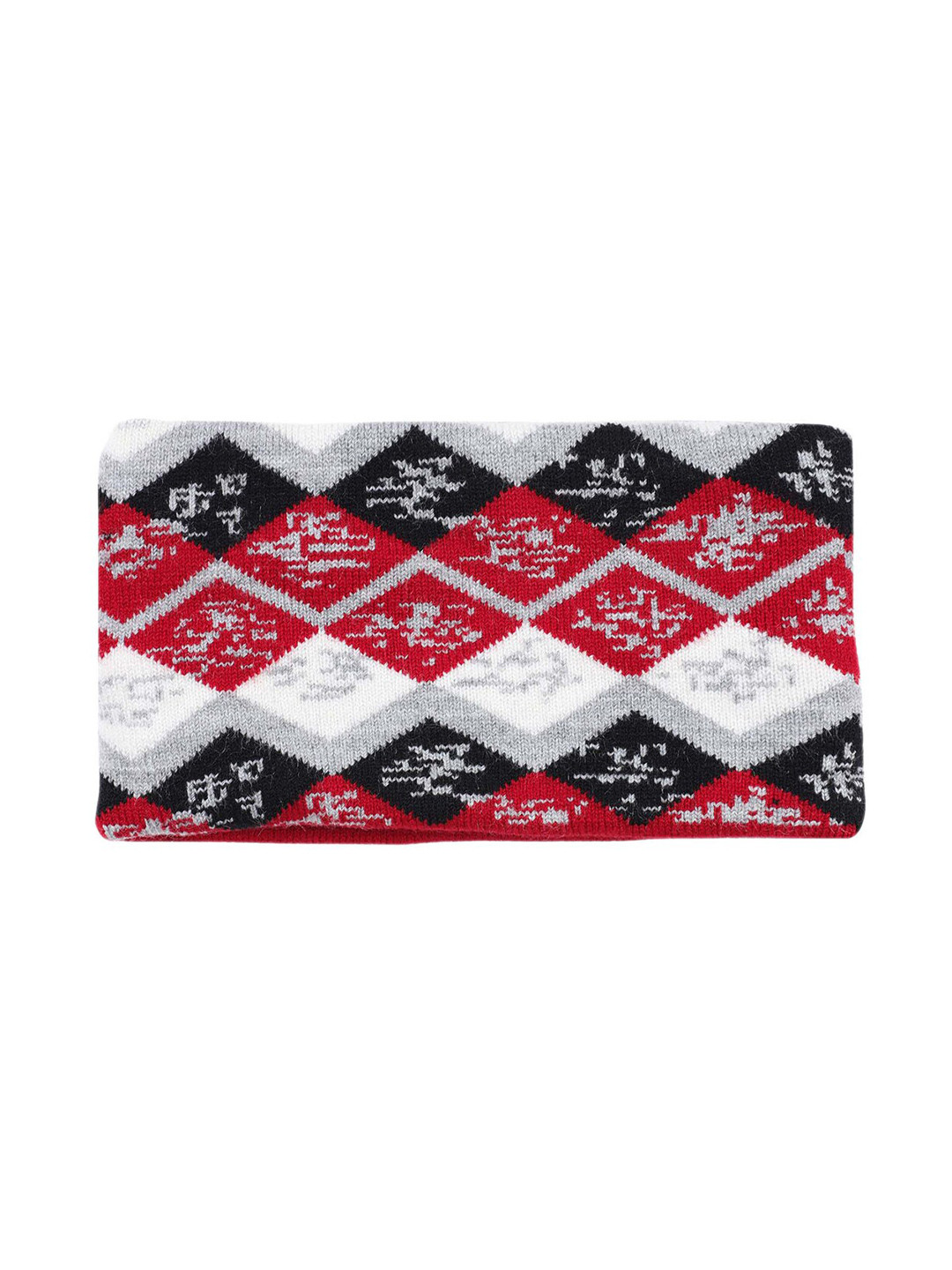 Bharatasya Women White & Black Woolen Earwarmer Headband