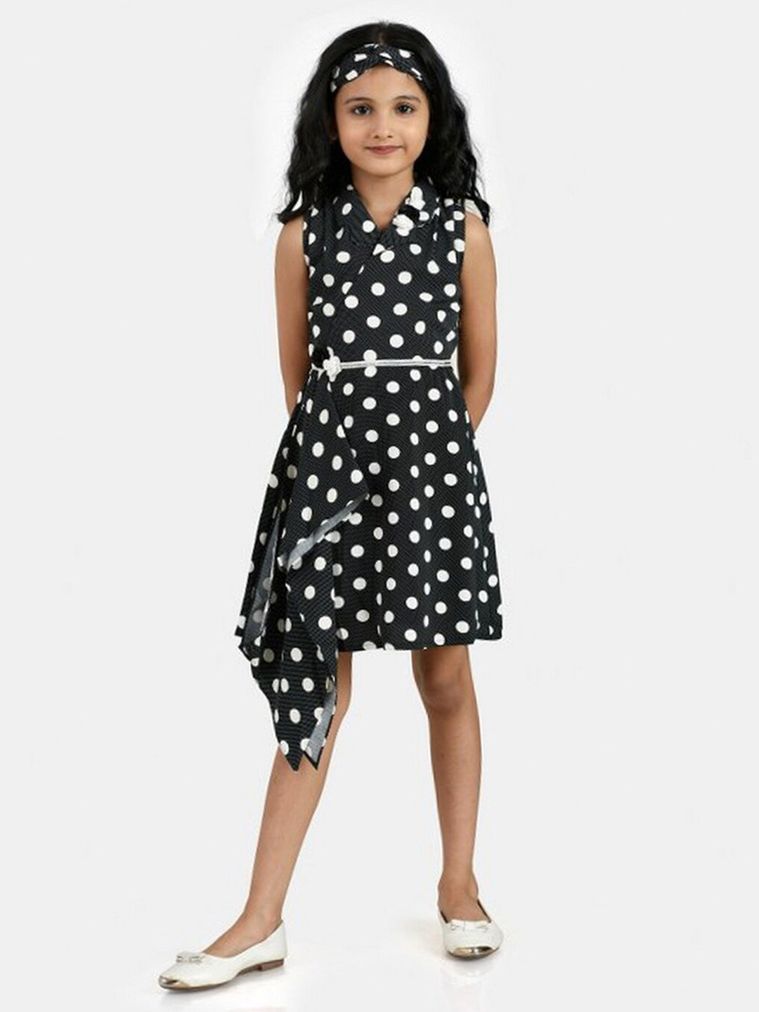 Peppermint Black Chiffon Dress