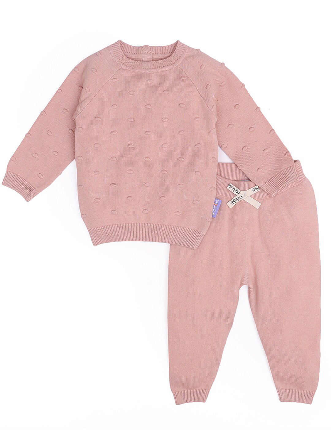 MiArcus Kids Peach-Coloured Pure Cotton T-shirt with Pyjamas