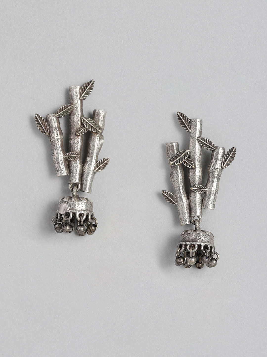 EL REGALO Silver-Toned Antique Studs Earrings