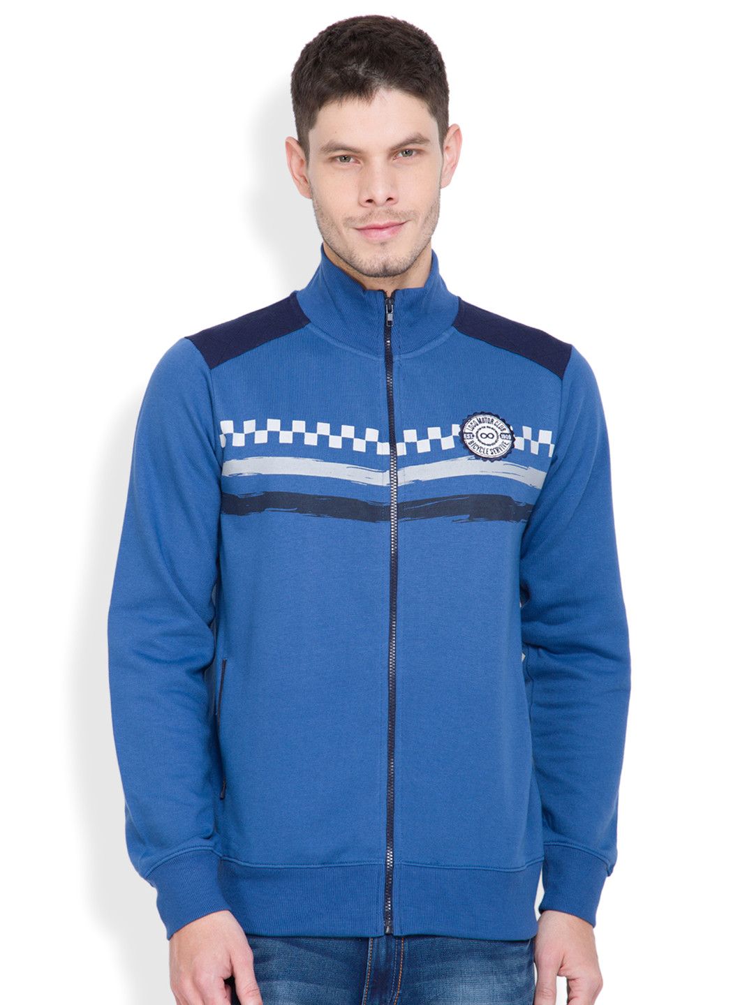 LOCOMOTIVE Blue Printed Sweatshirt