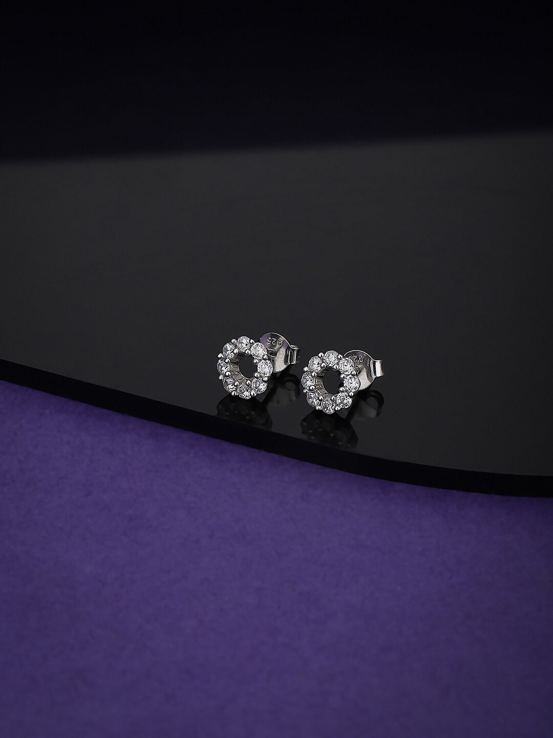 VANBELLE 925 Sterling Silver Circular Studs Earrings