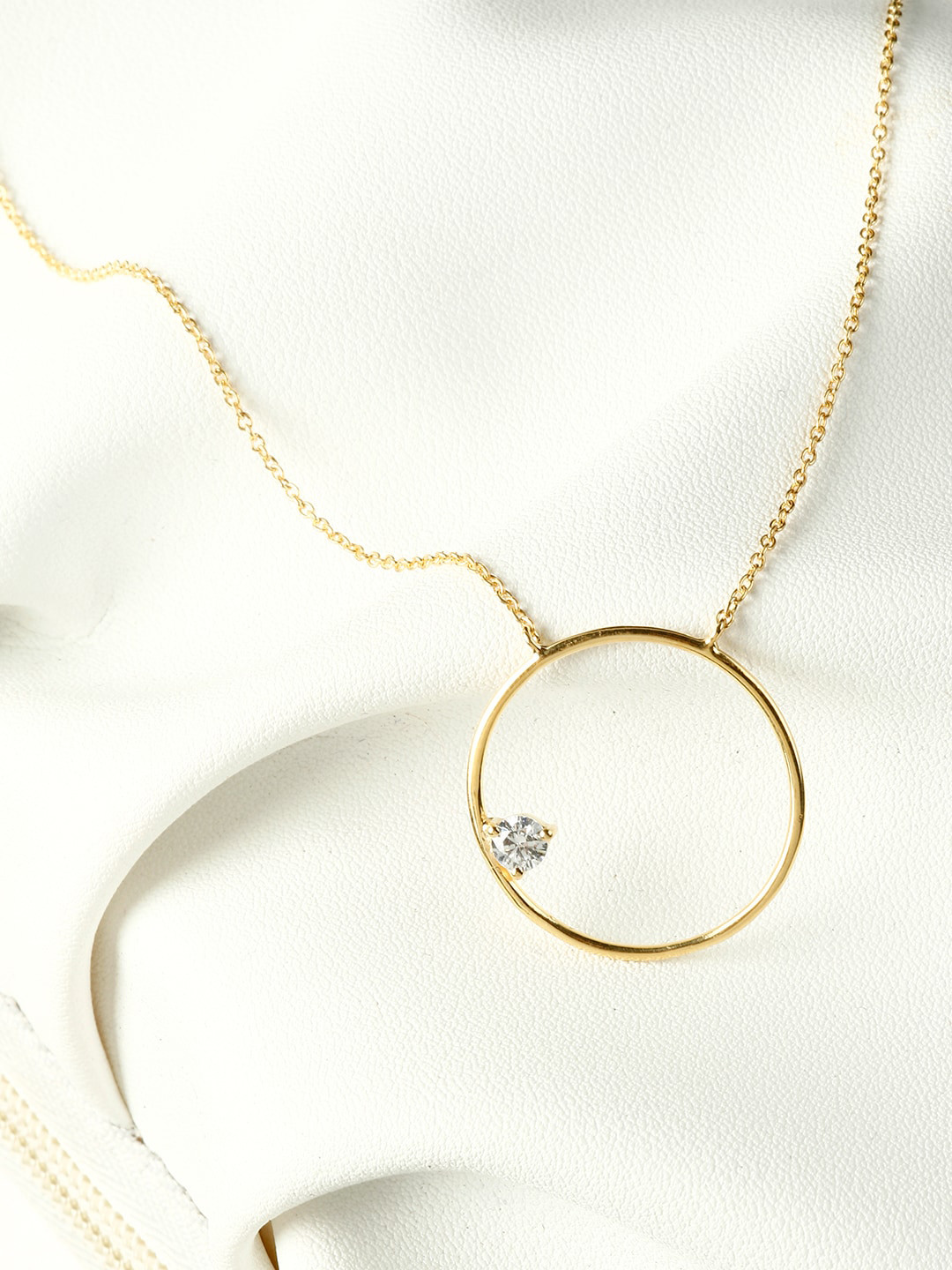 GIVA 925 Sterling Silver 18k Gold Plated Hoop Necklace