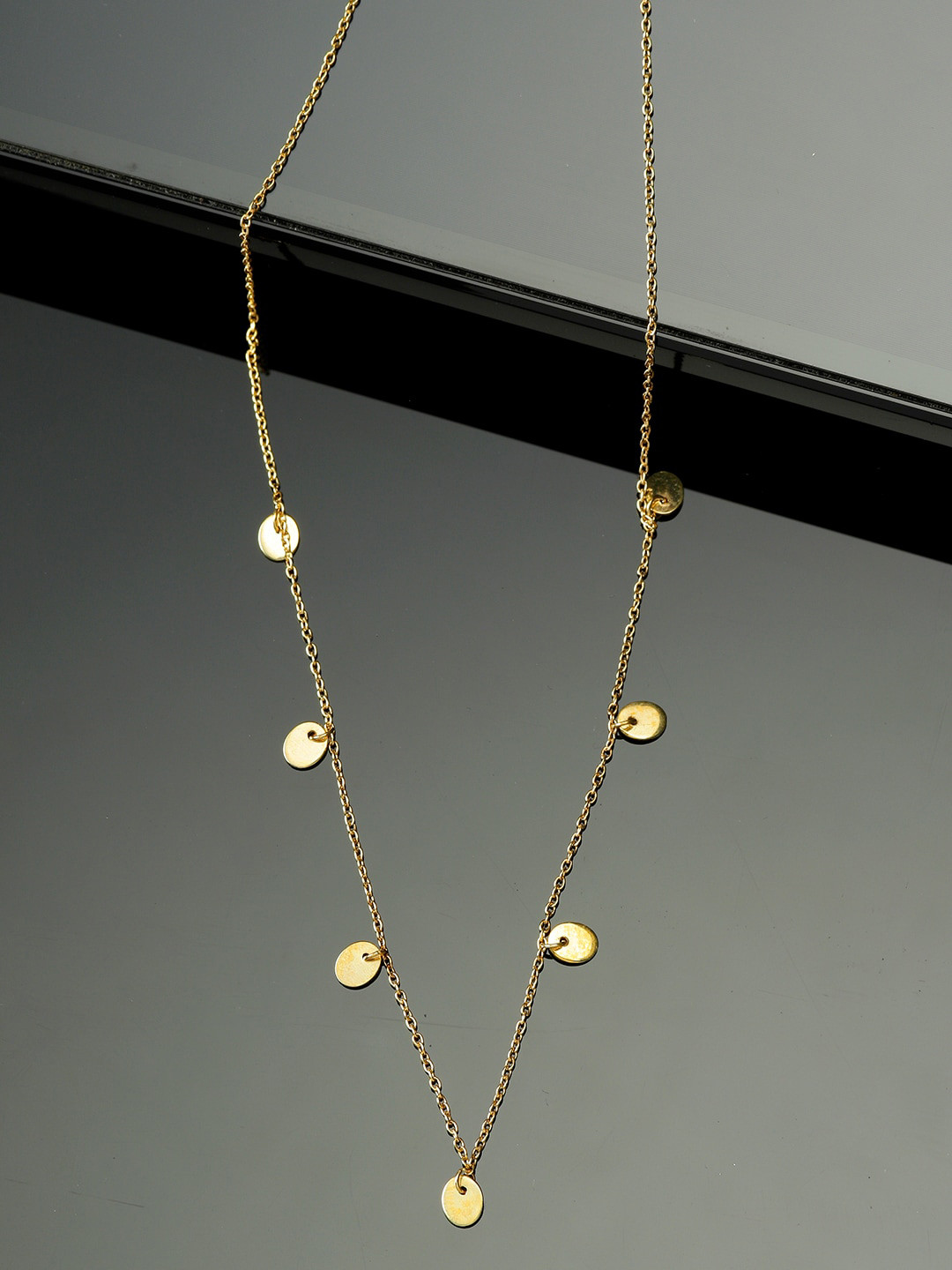 GIVA 925 Sterling Silver 18k Gold Plated Mini Charm Necklace