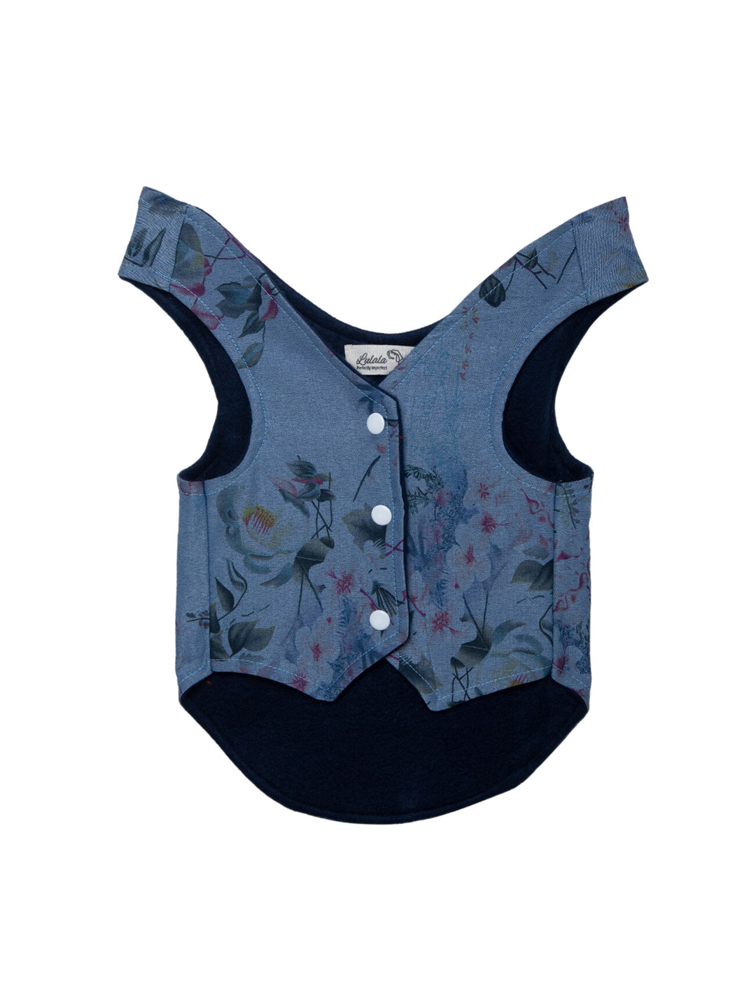 Lulala Blue & Black Printed Dog Jacket