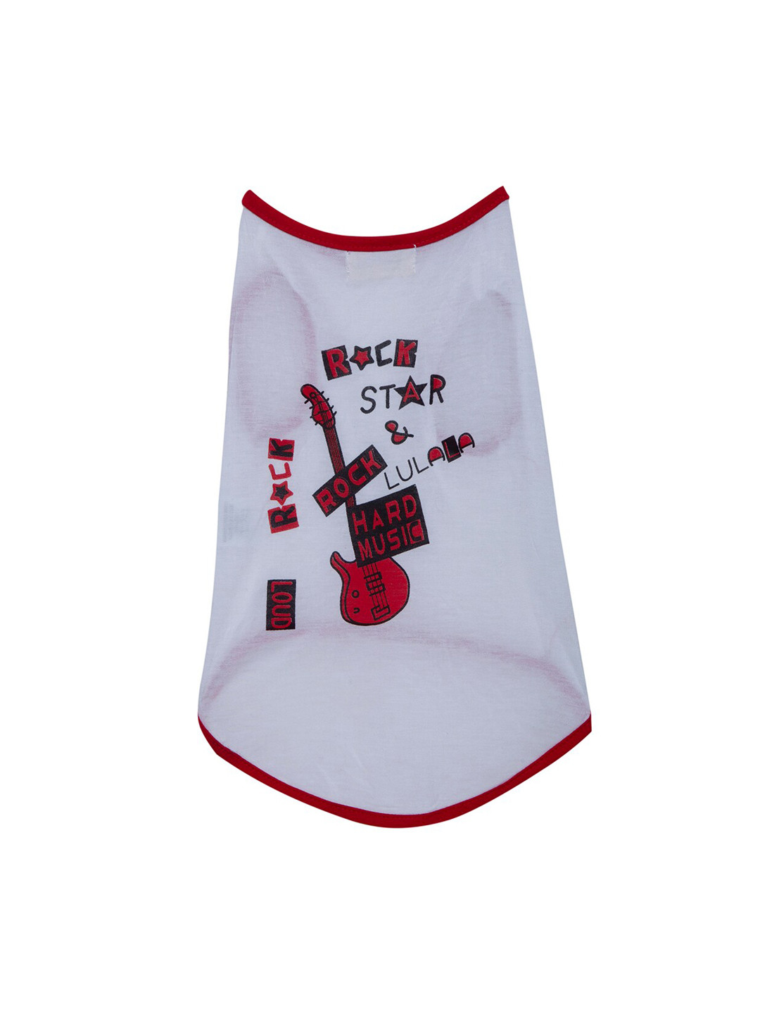 Lulala White & Red Printed Dog Pullover