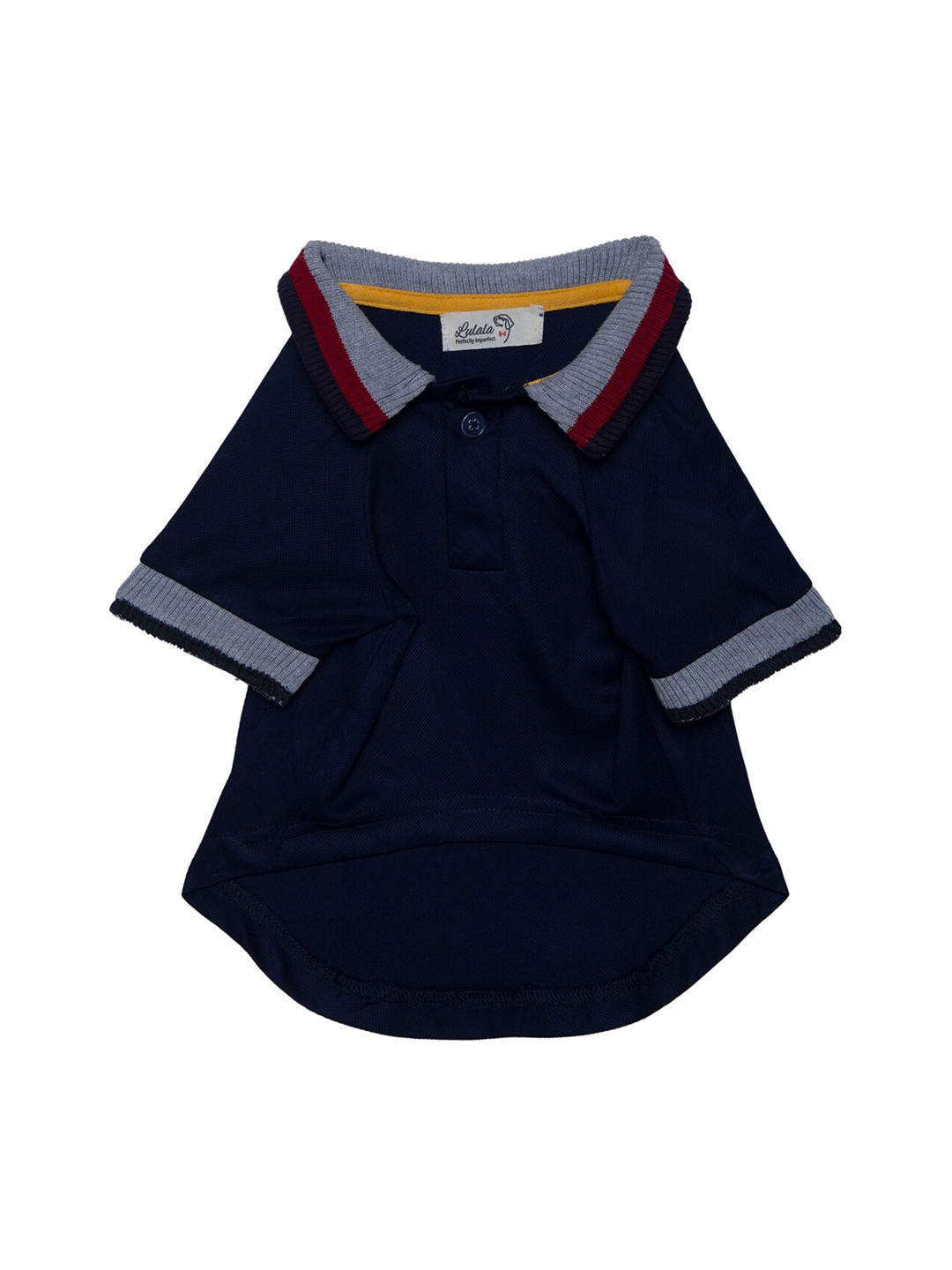Lulala Navy Blue Solid Dog T-Shirt