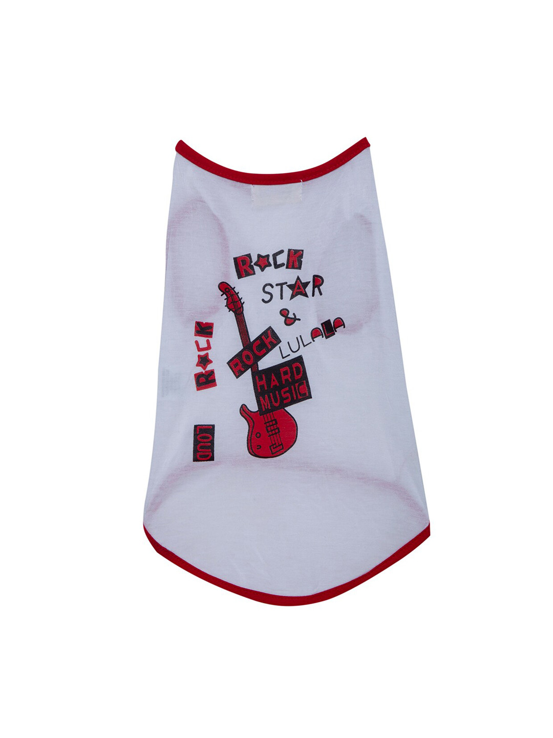 Lulala White & Red Printed Dog Pullover