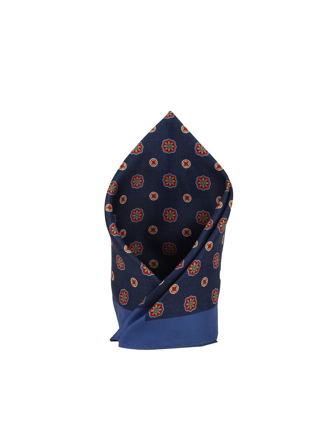 Van Heusen Men Navy Blue & Red Printed Pocket Square