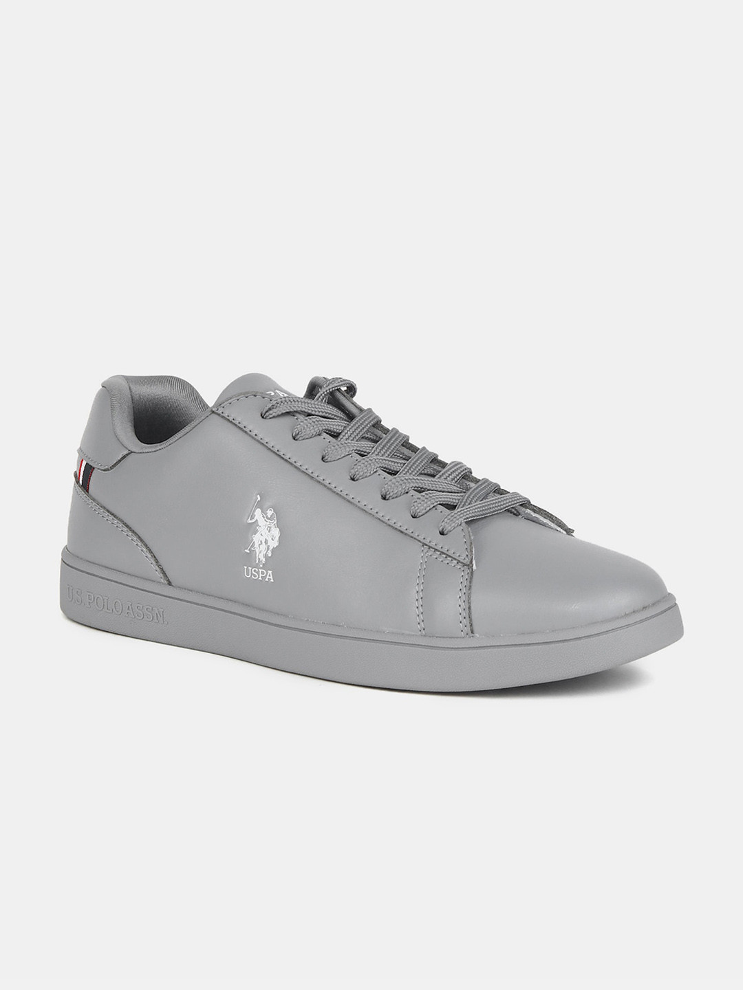 U S Polo Assn Men Grey PU Sneakers