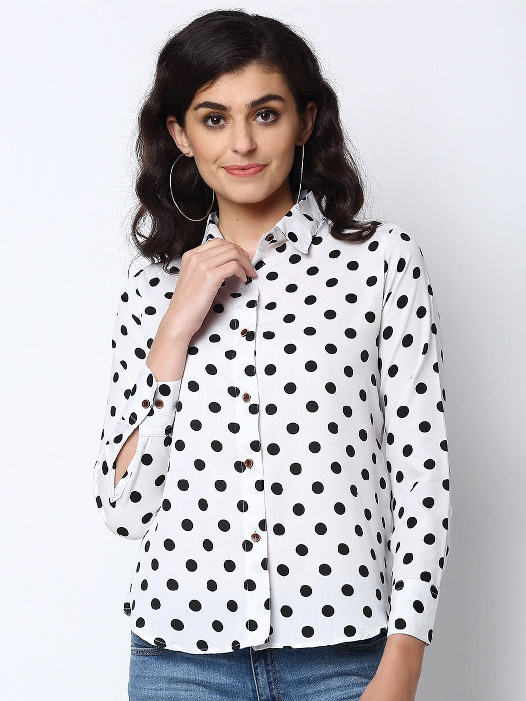 Enchanted Drapes Women White Printed Casual Shirt