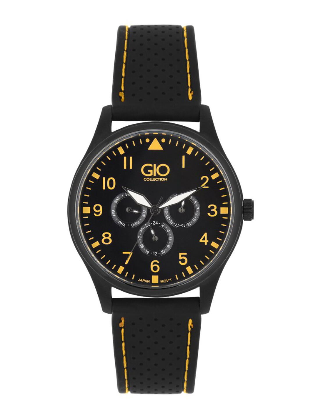 GIO COLLECTION Men Black Printed Dial & Black Straps Analogue Watch G0068-02X