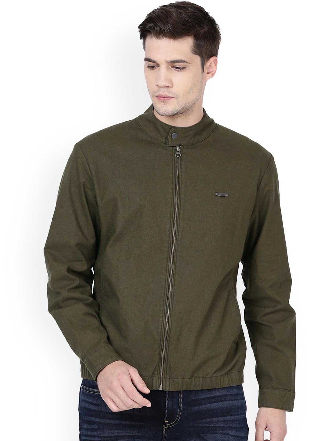 t-base Men Olive Green Tailored Jacket