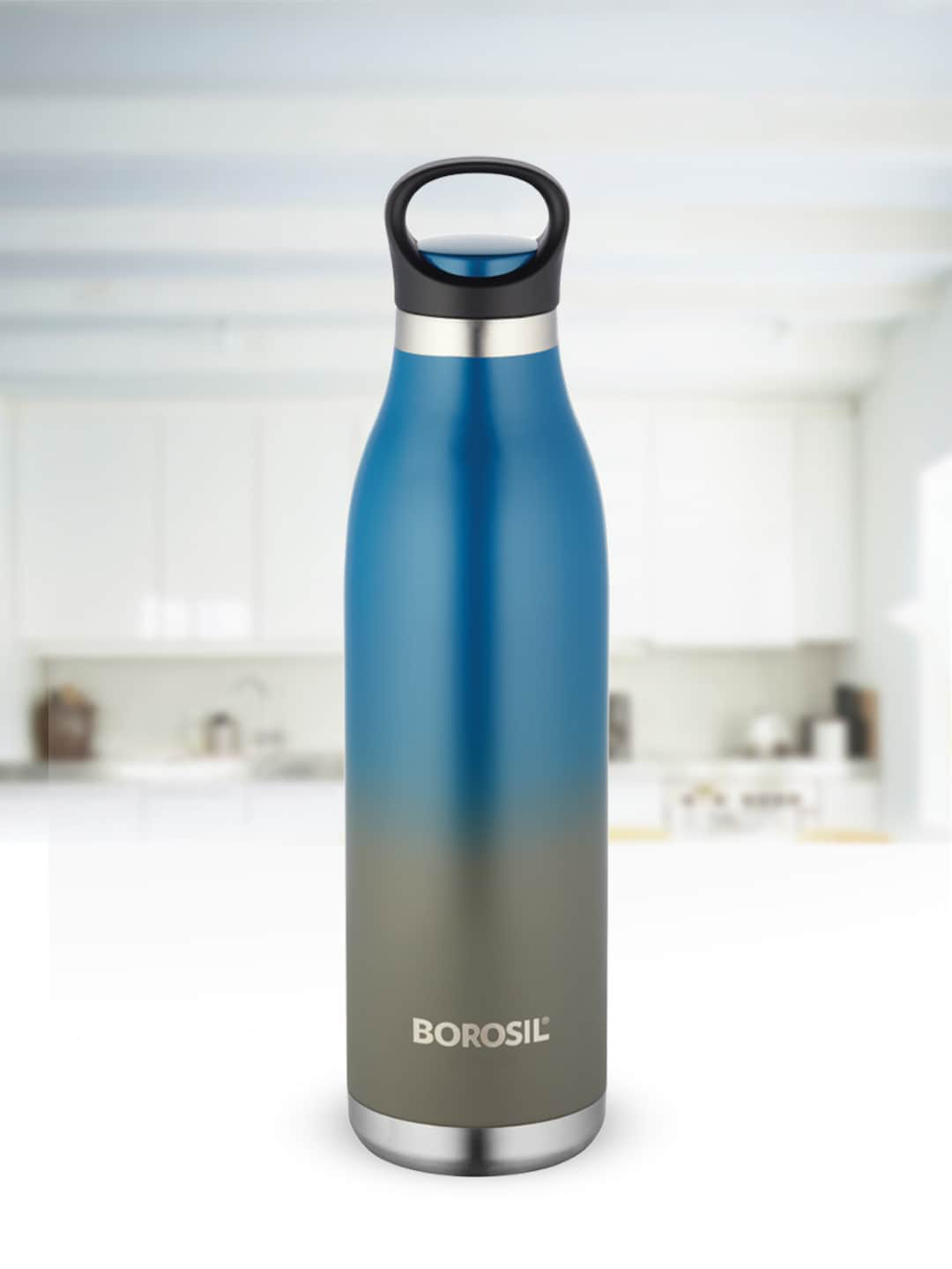 BOROSIL Blue Colourblocked Stainless Steel Double Wall Vacuum Flask - 700ml