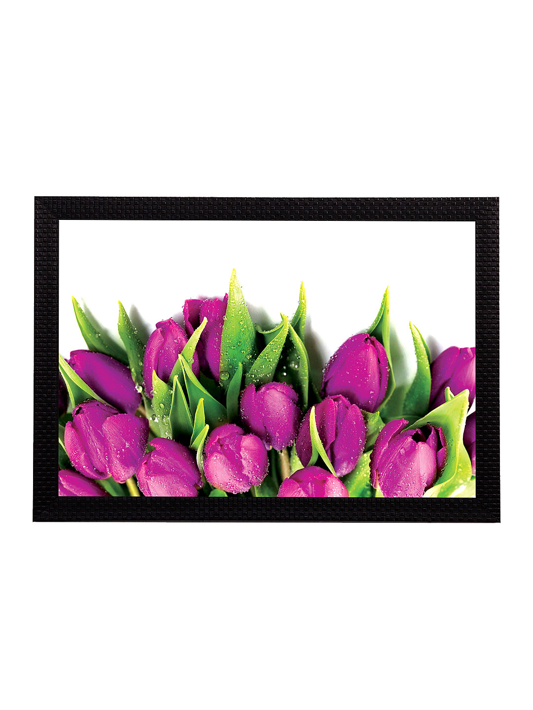eCraftIndia Lillies Synthetic Wood Wall Rectangle Paintings Wall Art - 14 x 20In